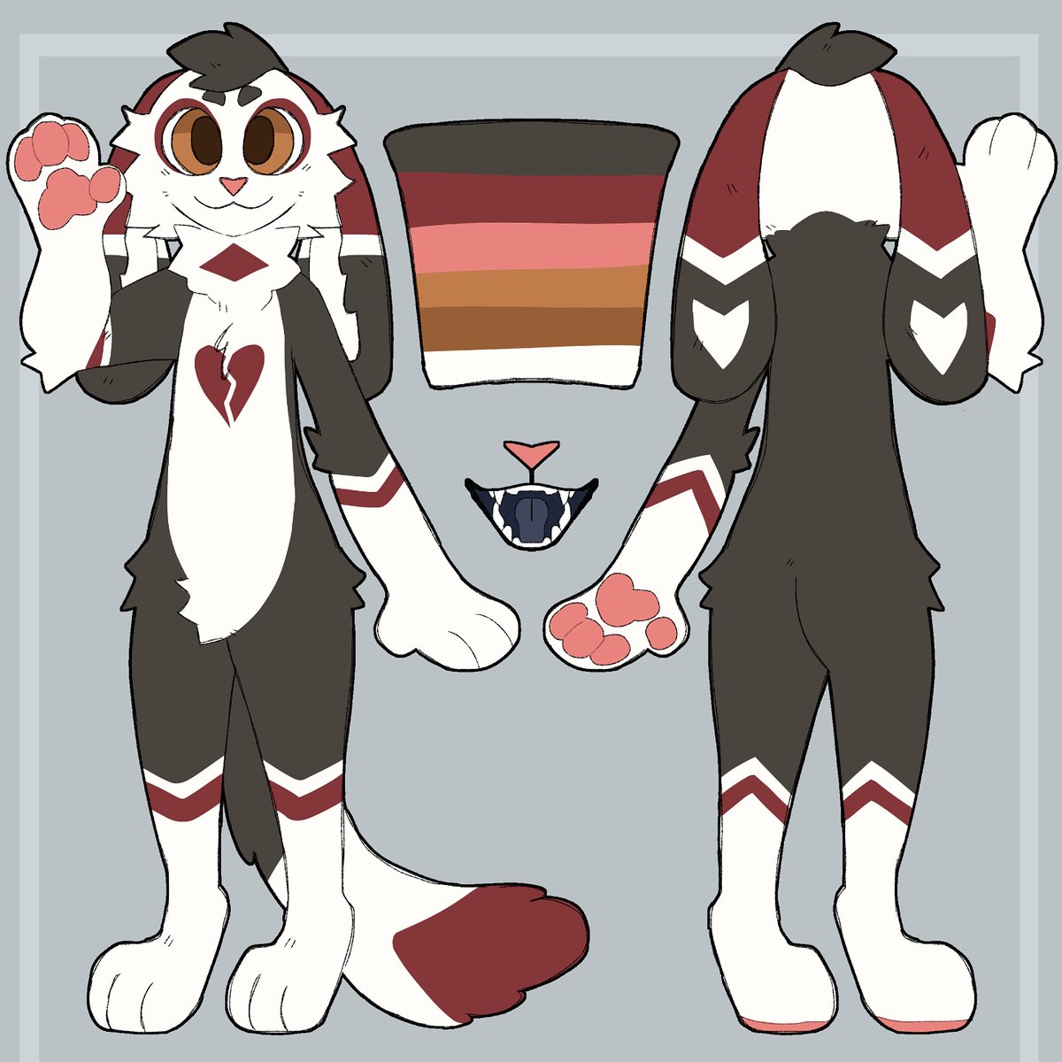 Nuvixre's tweet photo. New ref sheet just dropped soft paws bold markings and a whole lot of personality 🐰
.
.
.
#BunnyFursona #RabbitOC #FurryRefSheet #CharacterReference #FurryOC #AnthroRabbit #FurryArt #CharacterDesign #OriginalCharacter #DigitalArt #PawBeans #LongEars #FurryCommunity #FurryFandom https://t.co/SS4PpApehg