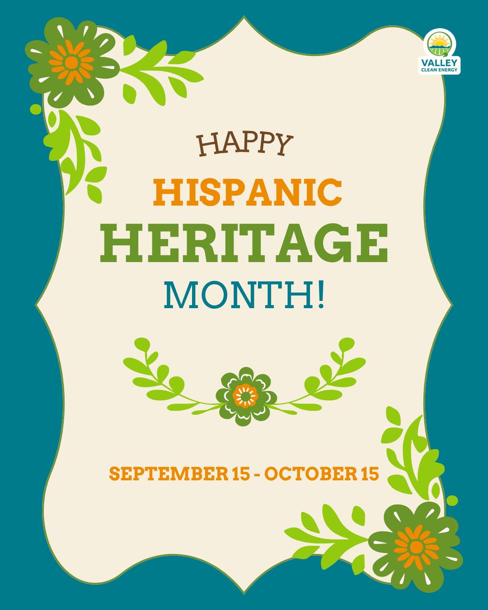 VCleanEnergy's tweet photo. Hispanic Heritage Month begins today. We’re proud to celebrate the histories, cultures and contributions of Hispanic and Latino communities. https://t.co/1s9X3kG7LK