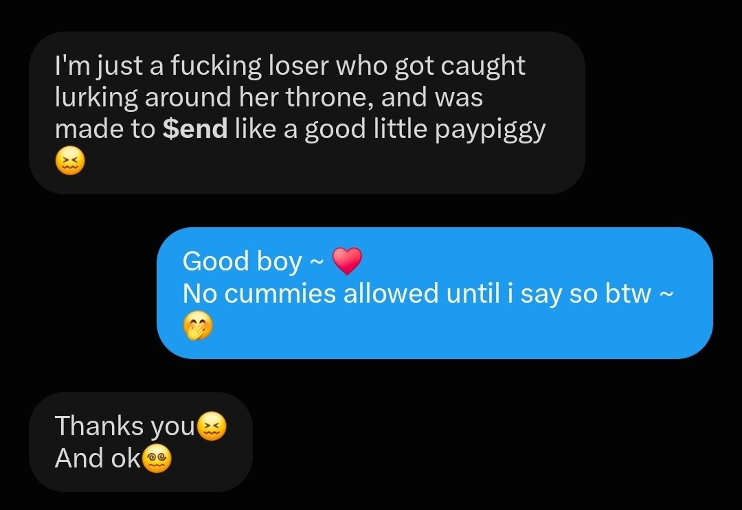 brattysubi's tweet photo. Finally caught that little slut ~ 🤭
Or more like they did came in my dm's barking, so didn't had to search at all ~ 

Drained bit more than 100$ out of them and ended cumming their brain out ~ 🧡
Like a good little paypiggy ~ 💸

I looove draining losers like them, so feel free to beg me to $pread your wallet nice and wide for me to fuck it till it hit 0, loser ~ 🖕

Lose ~

$end ~

Cum ~

Repeat ~ 

#2dfd #findom #paypiggy
