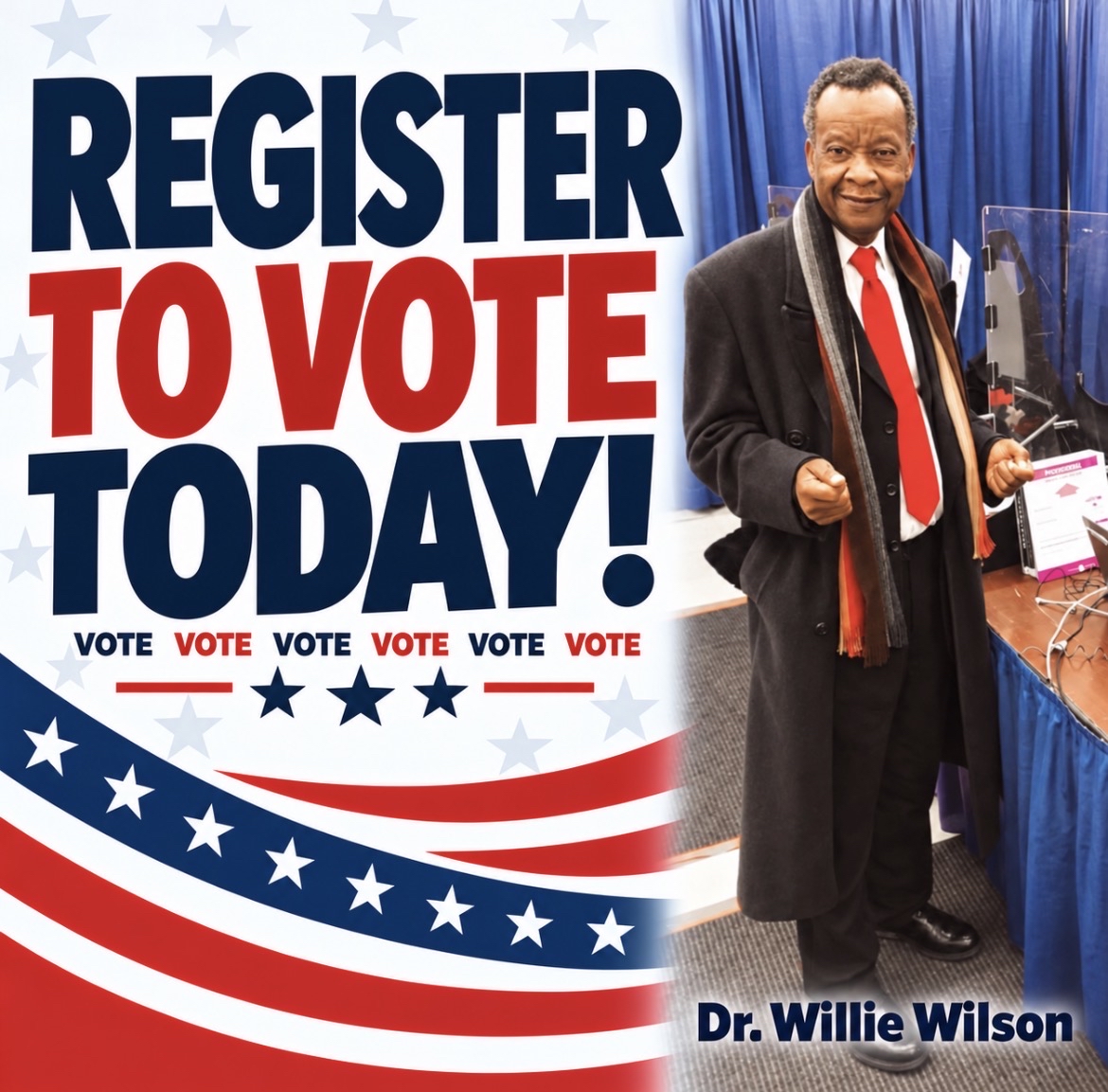 DrWillieWilson's tweet photo. One of the most important rights—the right to vote is not enshrined in the Constitution. Voting helps determine who will represent us at every level of government. People died for us to have the right to vote. Please register today and vote!
https://t.co/8R7ZQ6fTkl https://t.co/KqY6SJuUV1