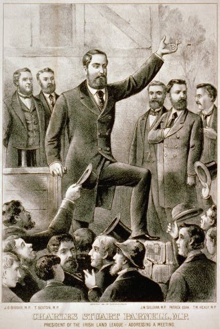IrishUnity's tweet photo. The Irish invented the term “boycott”.

Parnell gave a speech against British land agent Captain Boycott in 1880.

“When a man takes a farm from which another has been evicted, you must show him your detestation of the crime.. by isolating him as if he were the leper of old..” https://t.co/TtTQkNyb7u
