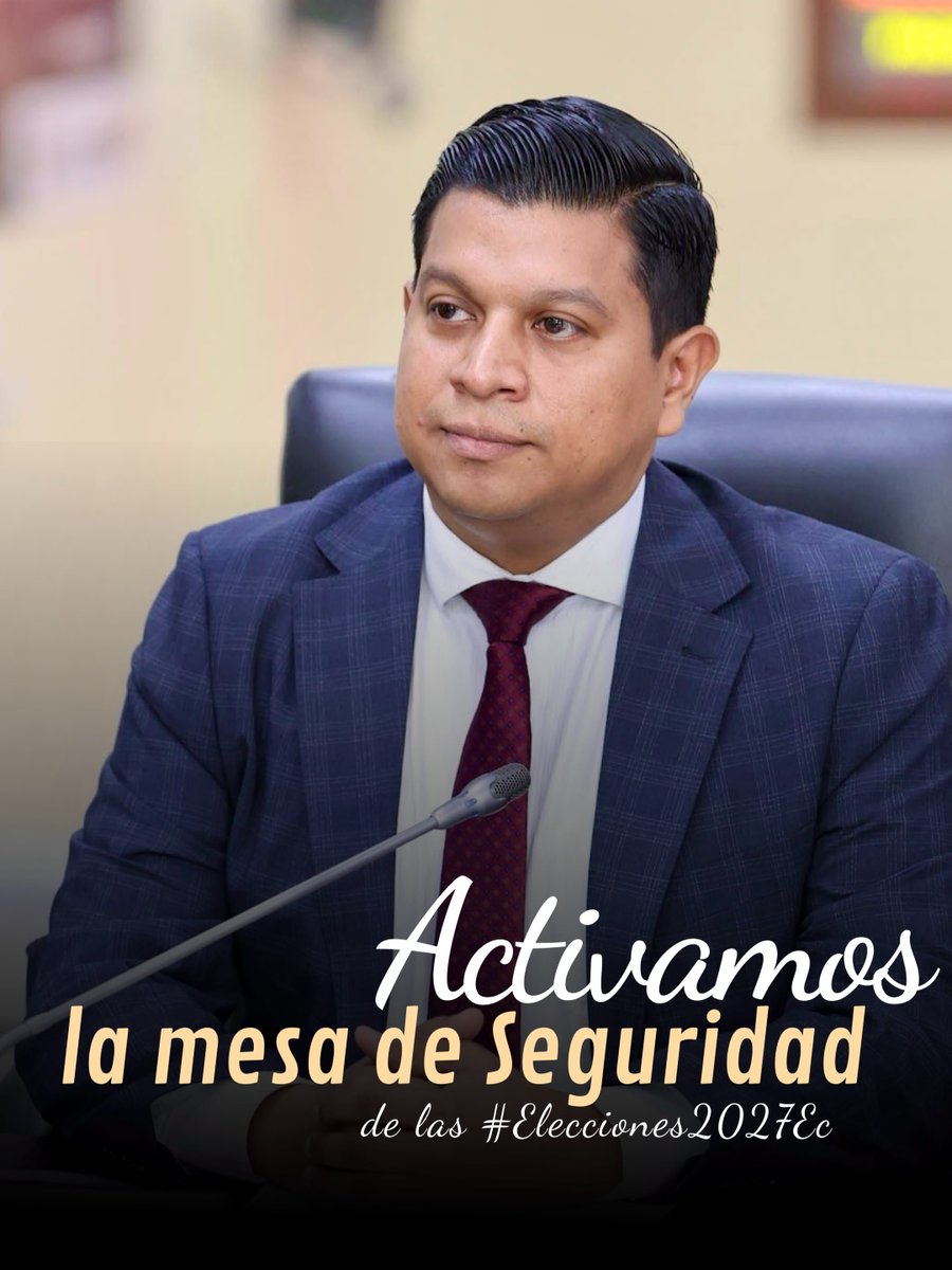 JoseMerinoAbad's tweet photo. Instalamos la #MesaSeguridad2027Ec, un espacio de coordinación interinstitucional para anticipar y prevenir riesgos, fortalecer la seguridad y garantizar el normal desarrollo de los comicios.

Trabajamos de manera articulada para que la ciudadanía ejerza su derecho al voto con tranquilidad y confianza.