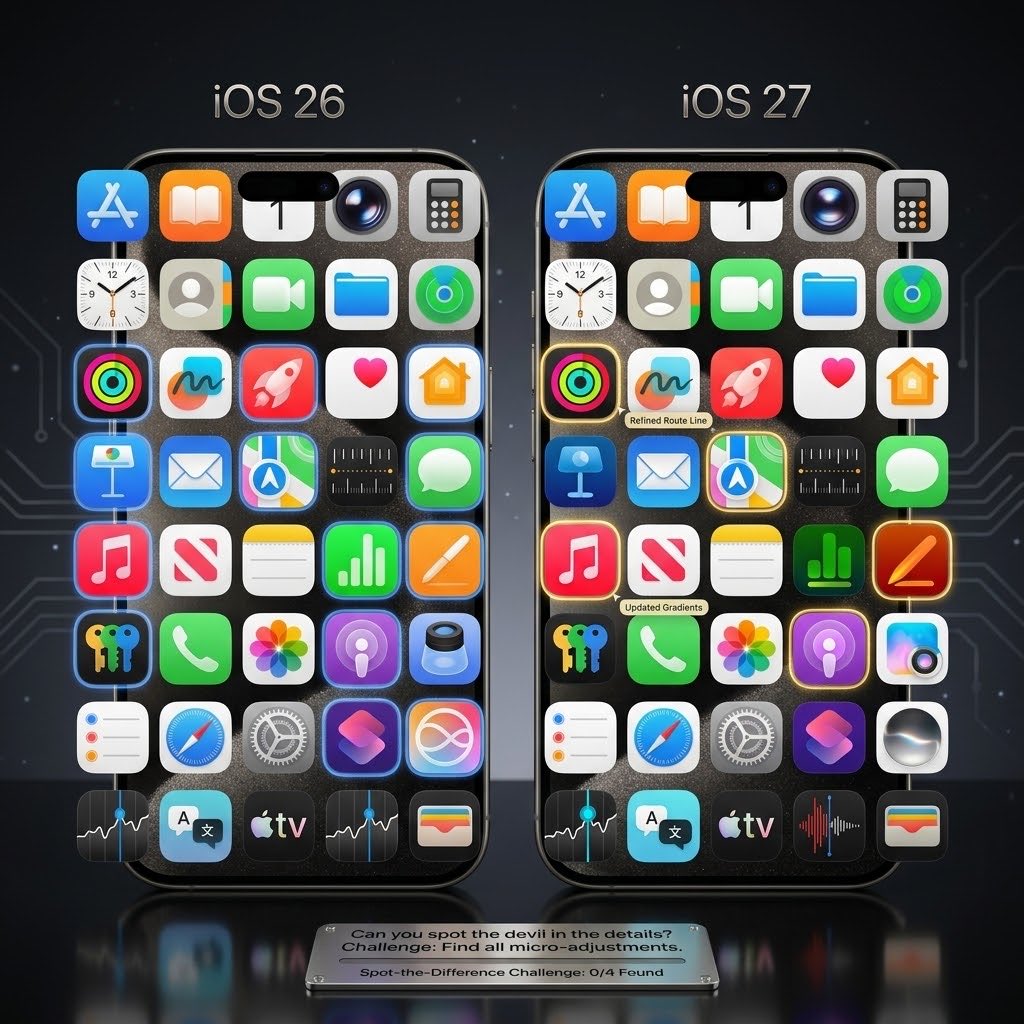 JaniMuhammad's tweet photo. 🔥 iOS 27 Gets Updated App Icons! ����🍎

Apple has refreshed several app icons in iOS 27, giving them a cleaner and more modern look. ✨

👀 Small change, but definitely noticeable!

Do you like the new icons or prefer the old ones? 👇

#iOS27 #Apple #iPhone #TechNews #fblifestyle https://t.co/kKCslPYy88