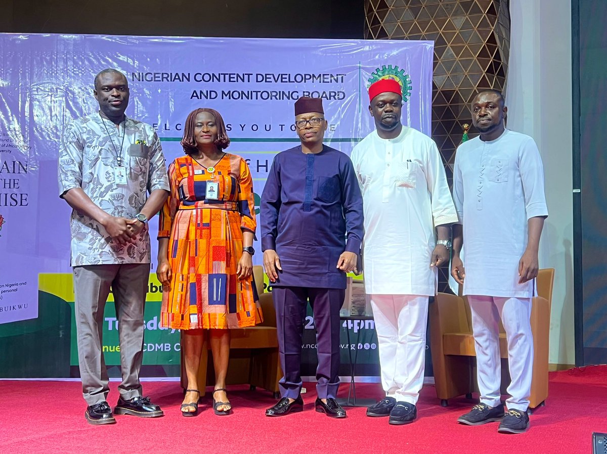 OfficialNCDMB's tweet photo. The Nigerian Content Development and Monitoring Board (NCDMB) today hosted the 5th edition of its Book Reading Programme, featuring The Pain and the Promise: Insights and Fragments on Nigeria and People, Public and Personal, written by Paul C. Nwabuikwu, at the NCDMB Conference Centre, Yenagoa, Bayelsa State.

Representing the Executive Secretary, NCDMB, Engr. Felix Omatsola Ogbe (FNSE, FIPS), the General Manager, Corporate Communications, Chief Dr. Obinna Ezeobi, reaffirmed the Board’s commitment to promoting reading, continuous learning and intellectual engagement as part of its broader mandate to develop Nigerian capacity and increase the participation of Nigerians and indigenous businesses in the oil and gas industry. He noted that building sustainable local capacity requires not only technical competence, but also knowledge, critical thinking and creativity.

The book reading session, moderated by Mr. Lishman Onisodemuya, featured an engaging conversation with the author on his writing journey, experiences and the themes explored in the book, followed by a question-and-answer session and book signing.

The event attracted NCDMB management and staff, academics, members of the National Institute of Public Relations and Association of Nigerian Authors (Bayelsa State Chapter), journalists, students and other well meaning invited guests, reinforcing the programme’s role as a platform for intellectual exchange, continuous learning and the celebration of Nigerian literary voices.

#NCDMB