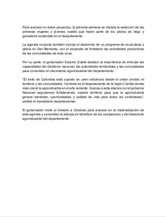 MinAgricultura's tweet photo. #Agenda 📆| El ministro de agricultura, Indalecio Dangond, recibió en Bogotá al gobernador de #Cordoba, @ErasmoZB, para establecer compromisos que impulsen la agroindustria y la agricultura familiar.🤝

Con este trabajo articulado, el Ministerio y la Gobernación avanzan en la transformación productiva del campo cordobés, el fortalecimiento del programa #CampoMilagro con riego y ganadería sostenible🐄, y el impulso a la agricultura y la pesca del departamento.