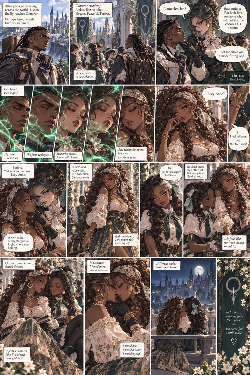 FioraPreppy's tweet photo. Thankfully, she didn't have to wait long. ⚜️

After graduating from Demacia Academy, Lucian spent years chasing his lost girlfriend Senna.

His adventure lead him to Camavor Academy, where Warden Theresa welcomed him. ⛓️

In the end, Lucy-Anne found what she was looking for. 💚 https://t.co/JzEc9NuAIb