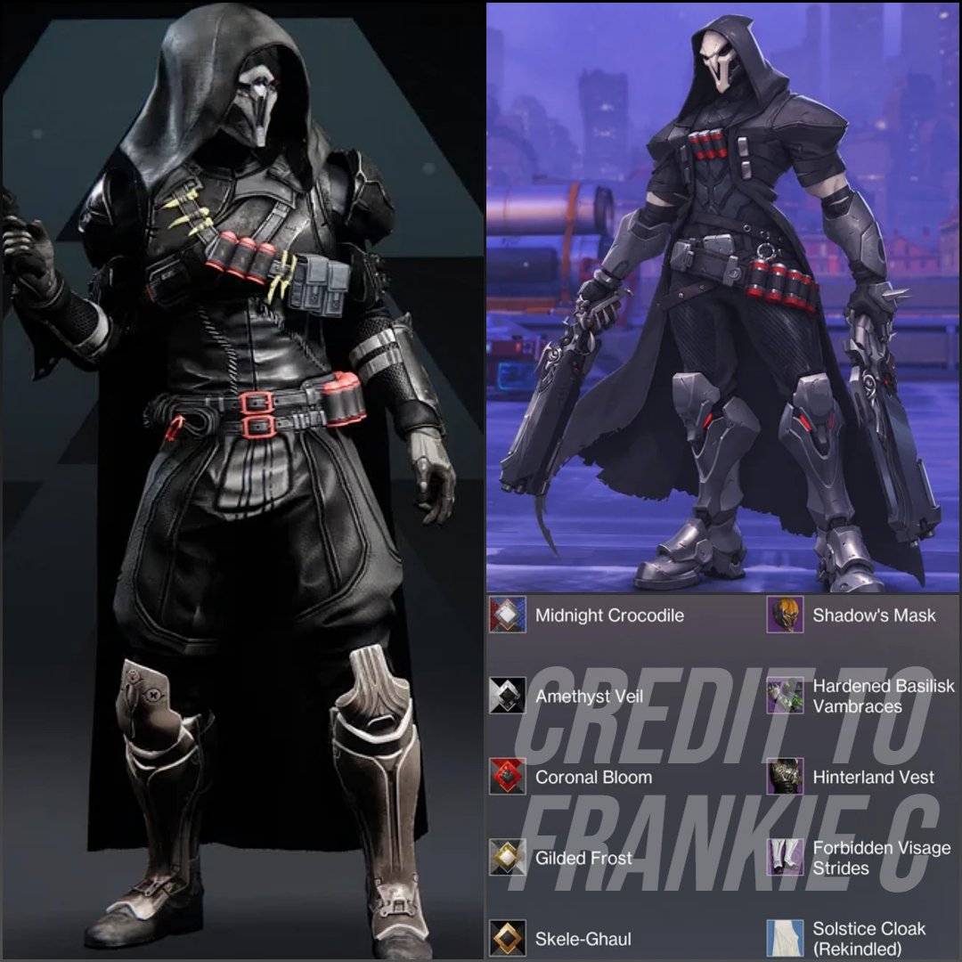 KrypzYT's tweet photo. Reaper from Overwatch!
Credit to Frankie C from my Discord!

Follow for more Destiny 2 Fashion! https://t.co/TkAfc1zulO