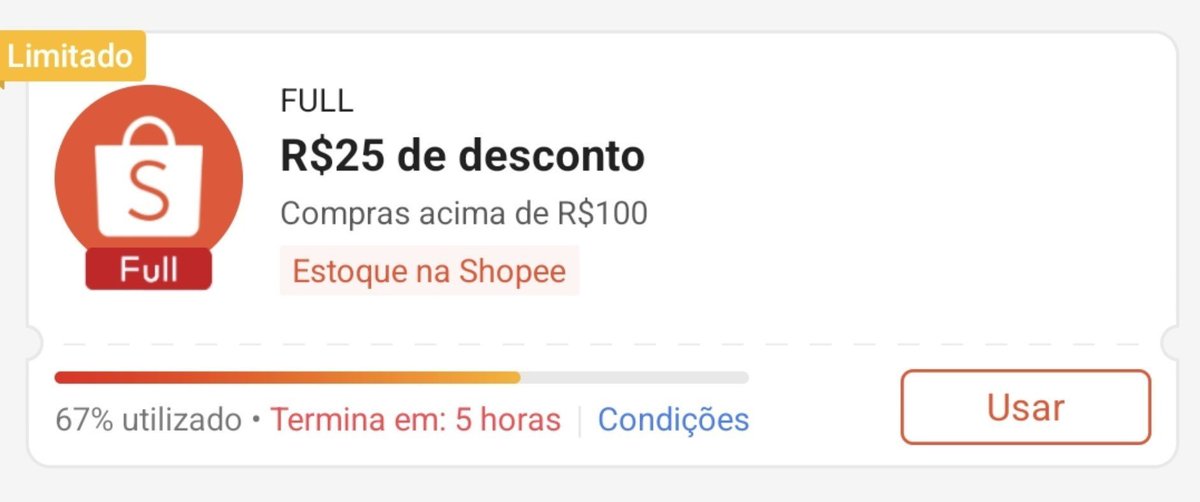 usemeuscupons05's tweet photo. Corre e pegue o meu cupom antes que esgote! 📢 - shopee

🎟 Full 
👉🏻R$25 OFF em compras acima de R$100
-
😉 pegue o seu aqui! 👇🏻
https://t.co/flRspXT6wX
-
✅️ só estoque shopee! 
⚠️67% esgotado! 
-
#shopee #shopeebr #cupomdedesconto #cupomshopee https://t.co/Hl19EU7C2A