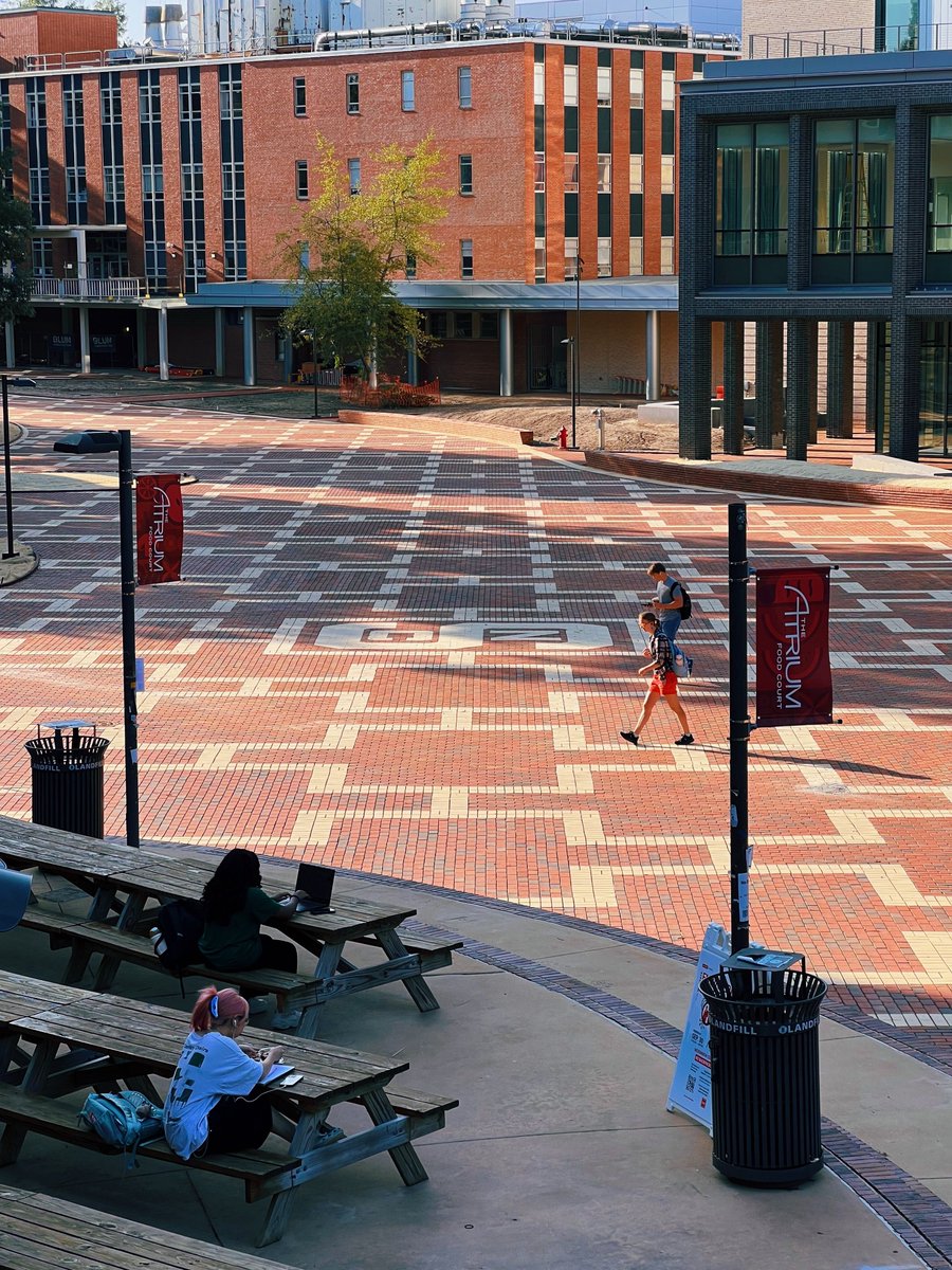 NCState's tweet photo. Romanticizing bricks: our favorite pastime. 🧱

In case you missed it, the Brickyard has officially reopened to pedestrians after three years of renovations. 👏 See how the Hallowed Place has become one of the most sustainable spaces on campus: https://t.co/n47GmTZQ0F https://t.co/BOOsMxKXuL
