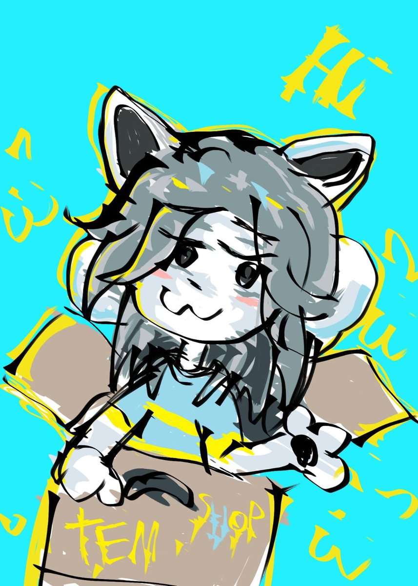 zopzz78's tweet photo. Hi or Haiii??  #undertaleㅤ11周年  #undertaleㅤ  #temmie https://t.co/Lveg7wKccD