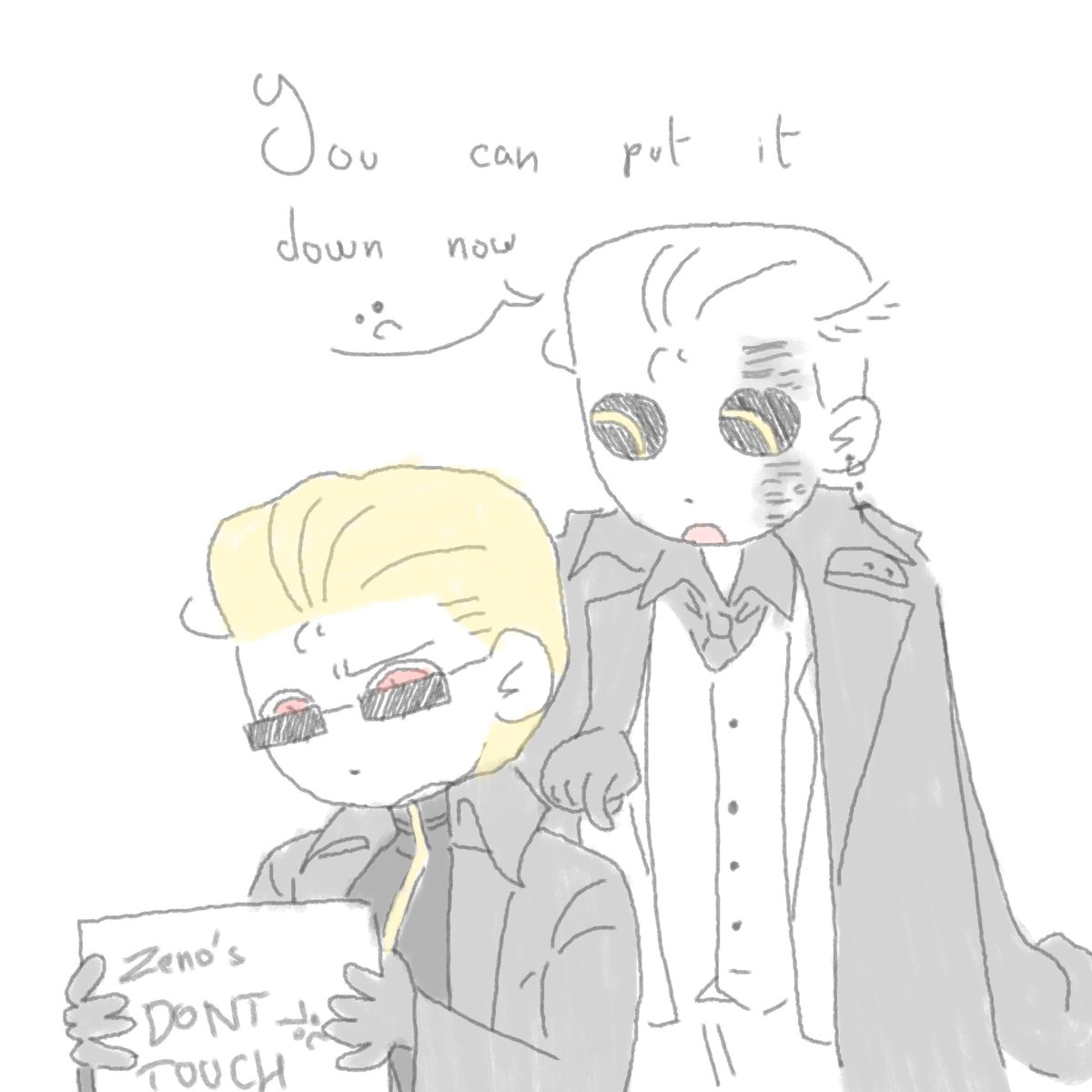 _Wesker_Kisser_'s tweet photo. Wesker experiences Zeno's ipad https://t.co/iyoiY99Bpx