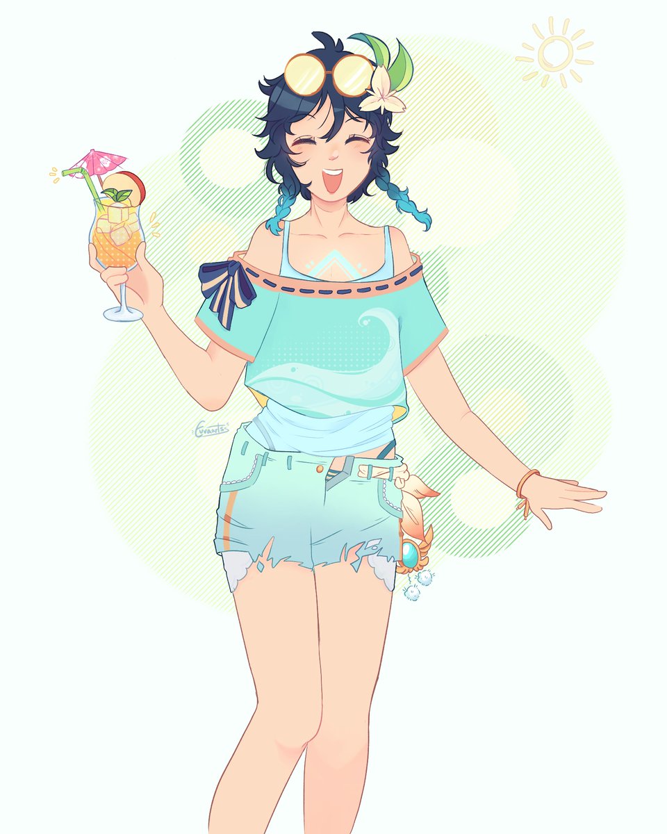 Evvartss's tweet photo. Summer Venti ☀️ 
#Venti #genshinimpactㅤㅤㅤㅤ https://t.co/mVv08XeKHw