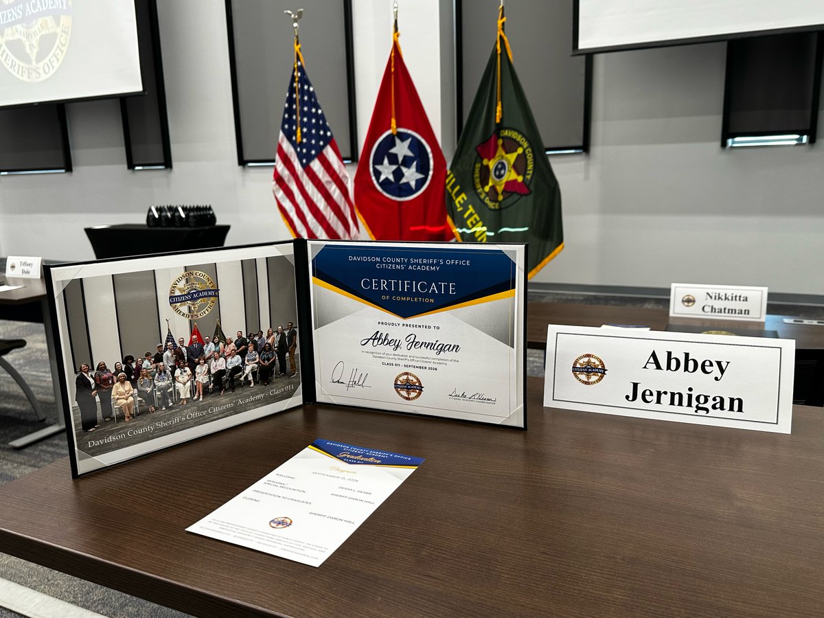 NashSheriff's tweet photo. Bittersweet that our Sheriff's Citizens' Academy fall class is coming to an end. All of the preparations are set for their graduation tonight. Stay tuned this week for pictures from this exciting event. https://t.co/9K1dAb2j5G
