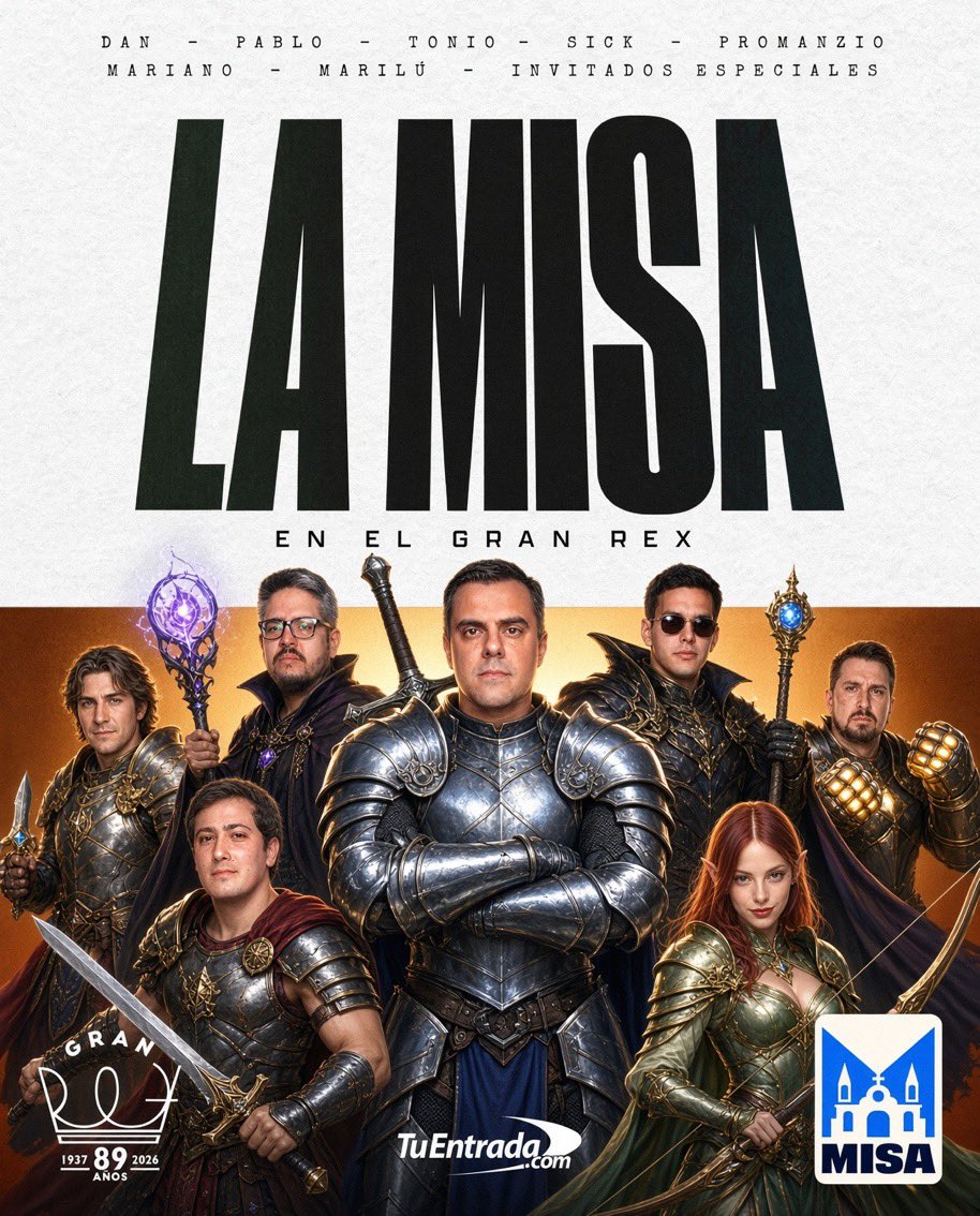 GordoDan_'s tweet photo. Tuiteando el hashtag #LaMisaEnElGranRex participas por 2 entradas YA para la Misa del 4 de diciembre

https://t.co/vdgikxKkqz https://t.co/6yQryg2F9c