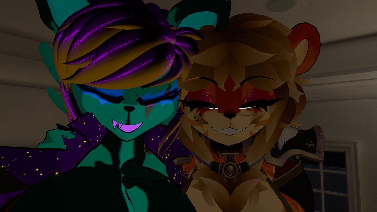 DelcatyVr's tweet photo. We finally got that picture together! It was about time haha. @Glowrionsayian8 #VRChat #VRChatPicture #VRChatFriends https://t.co/1V8NXaaqhN