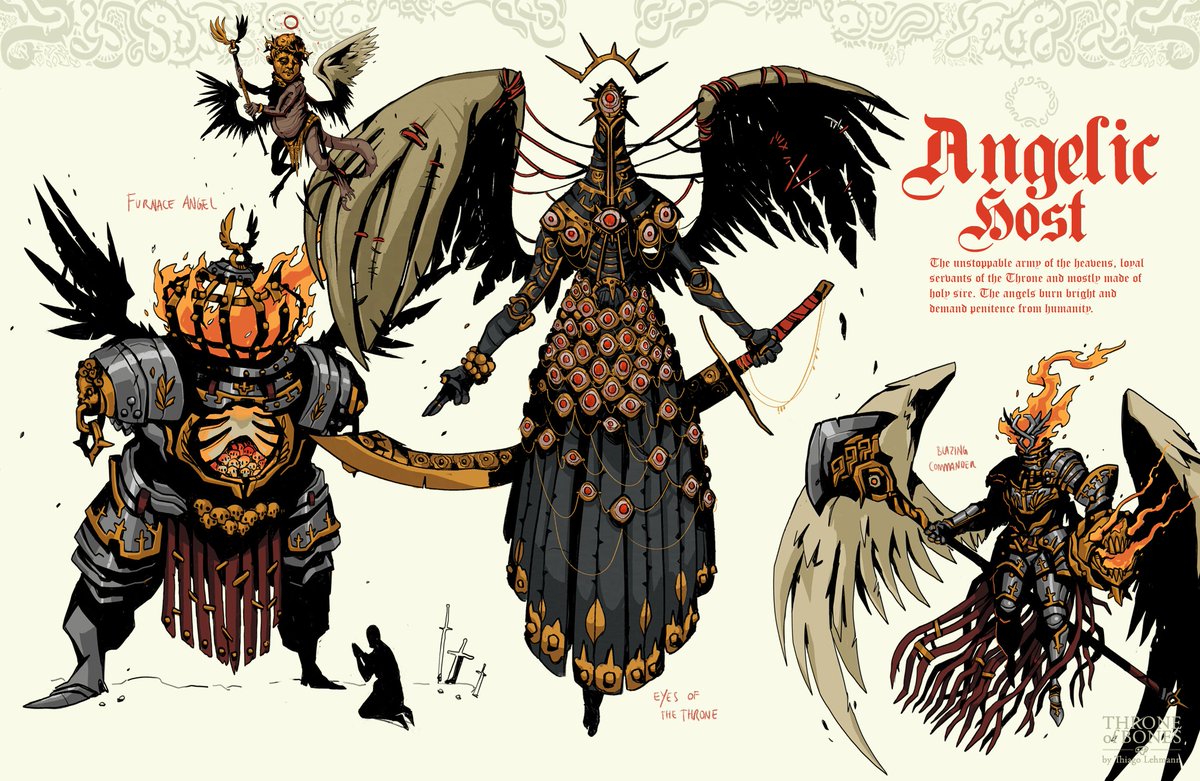 lehmannthiago's tweet photo. Throne of Bones  - Some of the knights and angels from my personal project, now a bit organized.

More soon :) https://t.co/GaFJst83sa