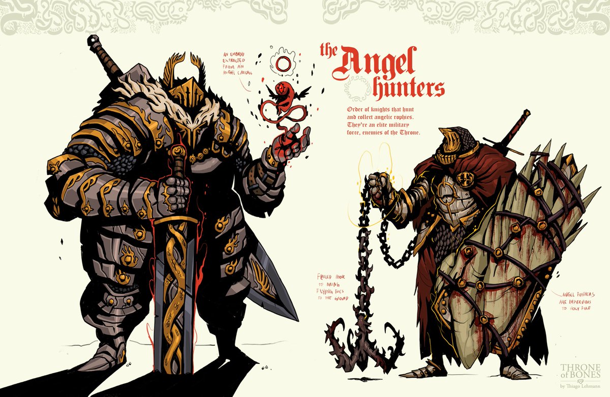 lehmannthiago's tweet photo. Throne of Bones  - Some of the knights and angels from my personal project, now a bit organized.

More soon :) https://t.co/GaFJst83sa