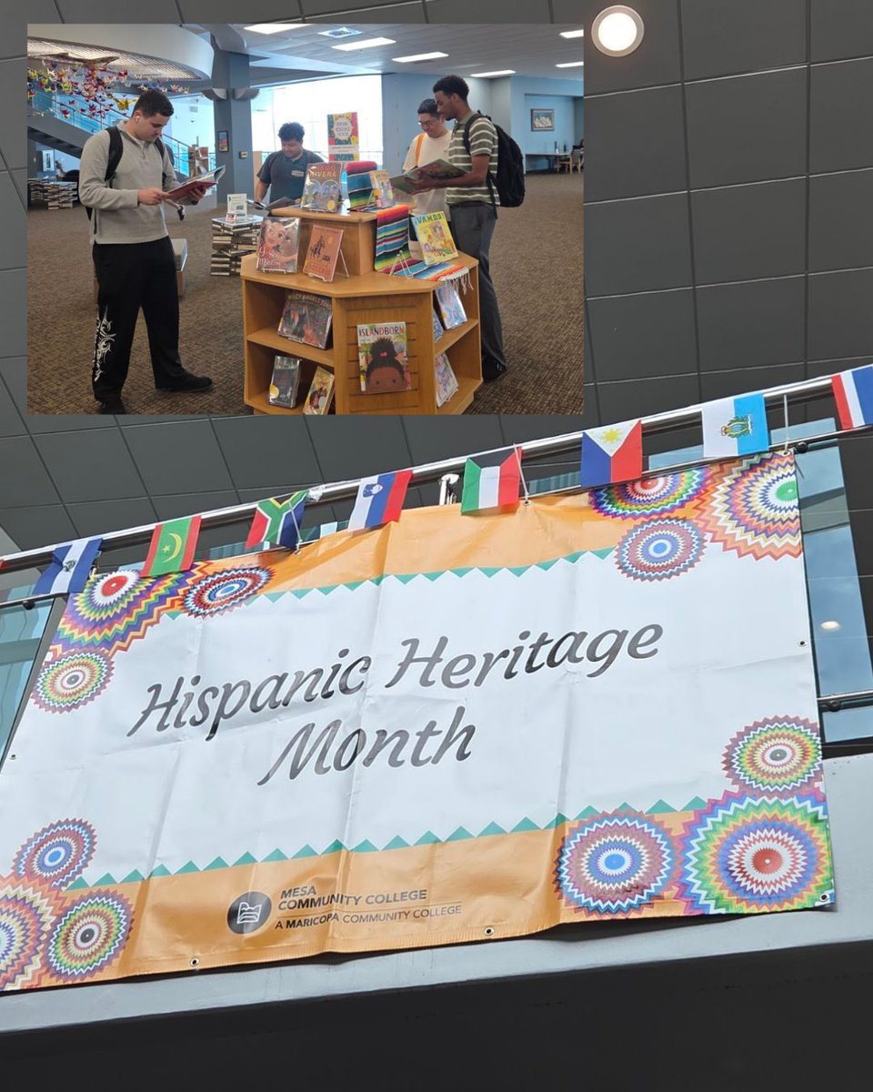mesacc's tweet photo. Happy Hispanic Heritage Month! From Sept.15-Oct.15, MCC celebrates the rich cultures, histories and contributions of Hispanic and Latino communities.

Thunderbirds can explore educational resources and learn more through the Mesa Community College Library Guide.

#MesaCC https://t.co/4qhdCZsP0U