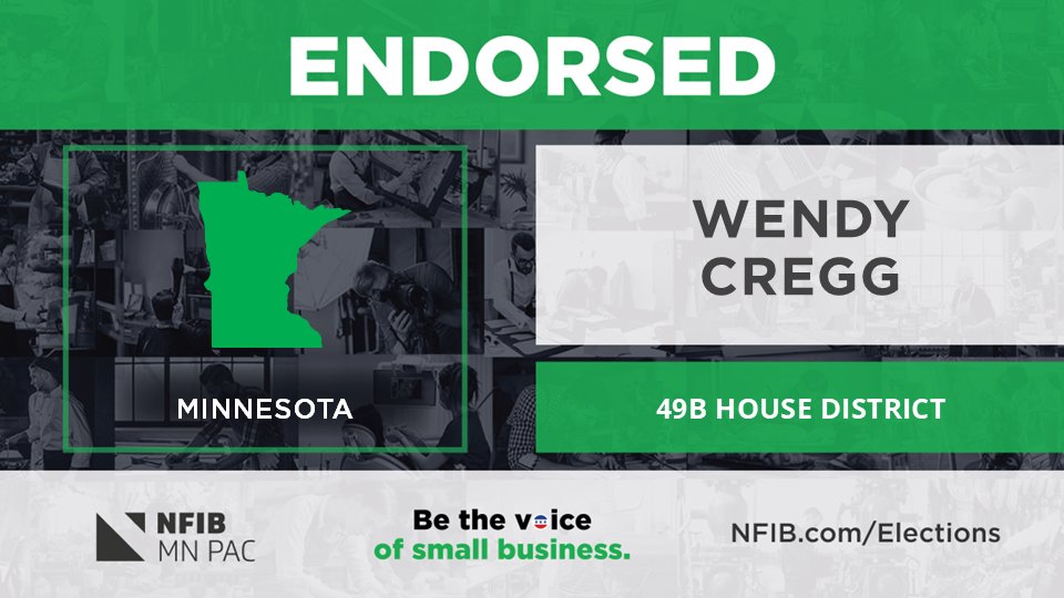 cregg4mn's tweet photo. I’m honored to receive the endorsement of the National Federation of Independent Business (NFIB).
I will work to make Minnesota a place where small businesses can thrive!
#SmallBusiness #Affordability #EdenPrairie #MN49B https://t.co/8dypt14pCr