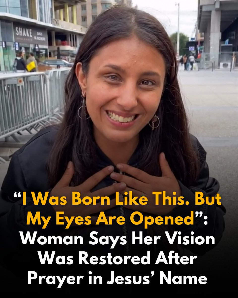 WalkwithGod7's tweet photo. A viral street video shows a preacher praying in Jesus’ name for a woman who said she had lived with impaired vision since birth. As the prayer continued, she began testing her eyesight and reacting with visible surprise.

The preacher repeatedly declared, “Your eyes are opened in the name of Jesus Christ,” while the woman appeared increasingly excited by what she could see. She eventually said, “I was born like this. But my eyes are opened.”

The moment is being shared online as a testimony of healing through prayer. The apparent improvement is based on the woman’s own words and reaction in the video, with no independent medical verification provided.