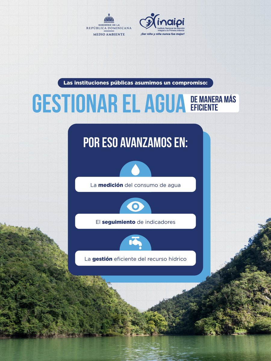 INAIPIRD's tweet photo. Cada gota cuenta en nuestro #GobiernoSostenible 
Gestionamos el agua de forma eficiente mediante medición, seguimiento y uso responsable, avanzando hacia un Estado más sostenible.
#RDxLaNaturaleza #GestiónDelAgua #Sostenibilidad #GestiónPública https://t.co/nWYTi33JrH