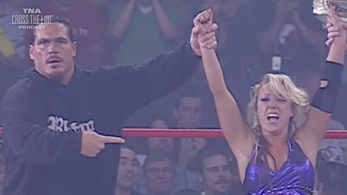 CrossTheLineTNA's tweet photo. AND STILL!! @Rhyno313 helps even the odds for @RealTaylorWilde to retain the TNA Knockouts Title at #NoSurrender 2008!
Our newest episode is out tomorrow!
#TNAWrestling #TNAiMPACT #Wrestling https://t.co/r9fxF1tB7n