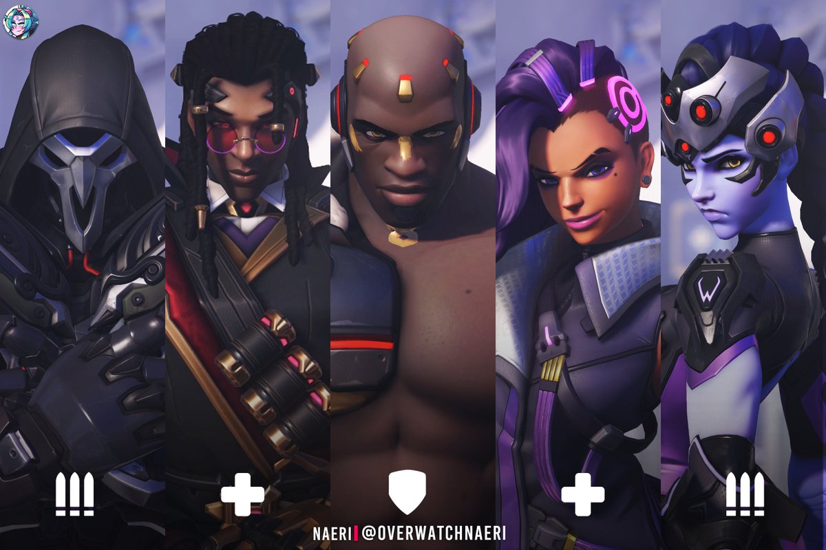OverwatchNaeri's tweet photo. New #Overwatch Talon Five Stacks 🦅

🛡️ Doomfist
💉 Doctrine, Sombra
⚔️ Reaper, Widowmaker

Doomfist, Doctrine, Sombra, Reaper, and Widowmaker a new five stacking Matching has been born. https://t.co/HdSOVPDRbU