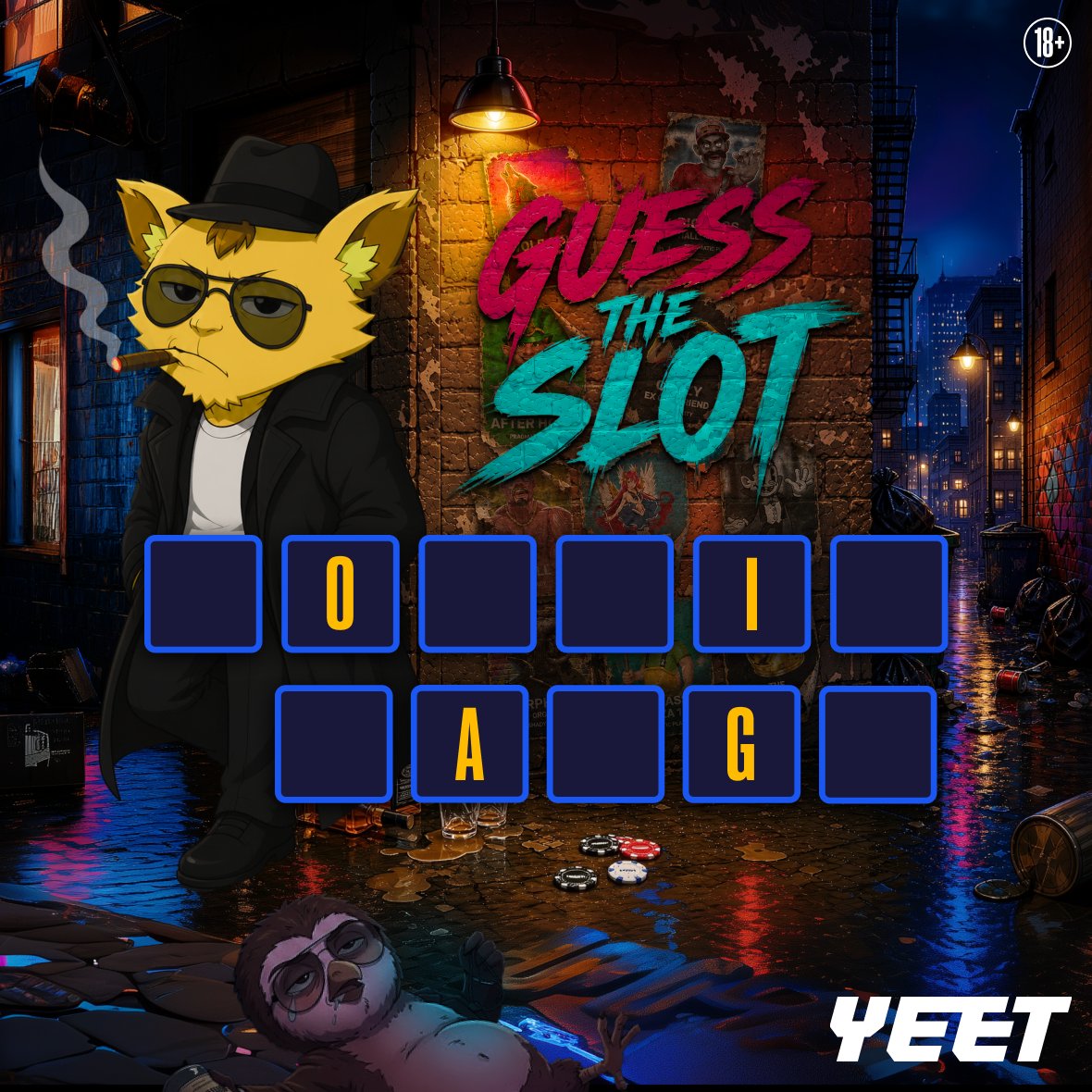 yeet's tweet photo. GUESS THE SLOT - $250 PRIZE POOL

We are giving $50 to 5 random users who guess the answer correctly!                              

- Follow @yeet, like &amp; repost 
- Comment with your answer      

Winners will be announced in the comments. https://t.co/krhl8GaWWh