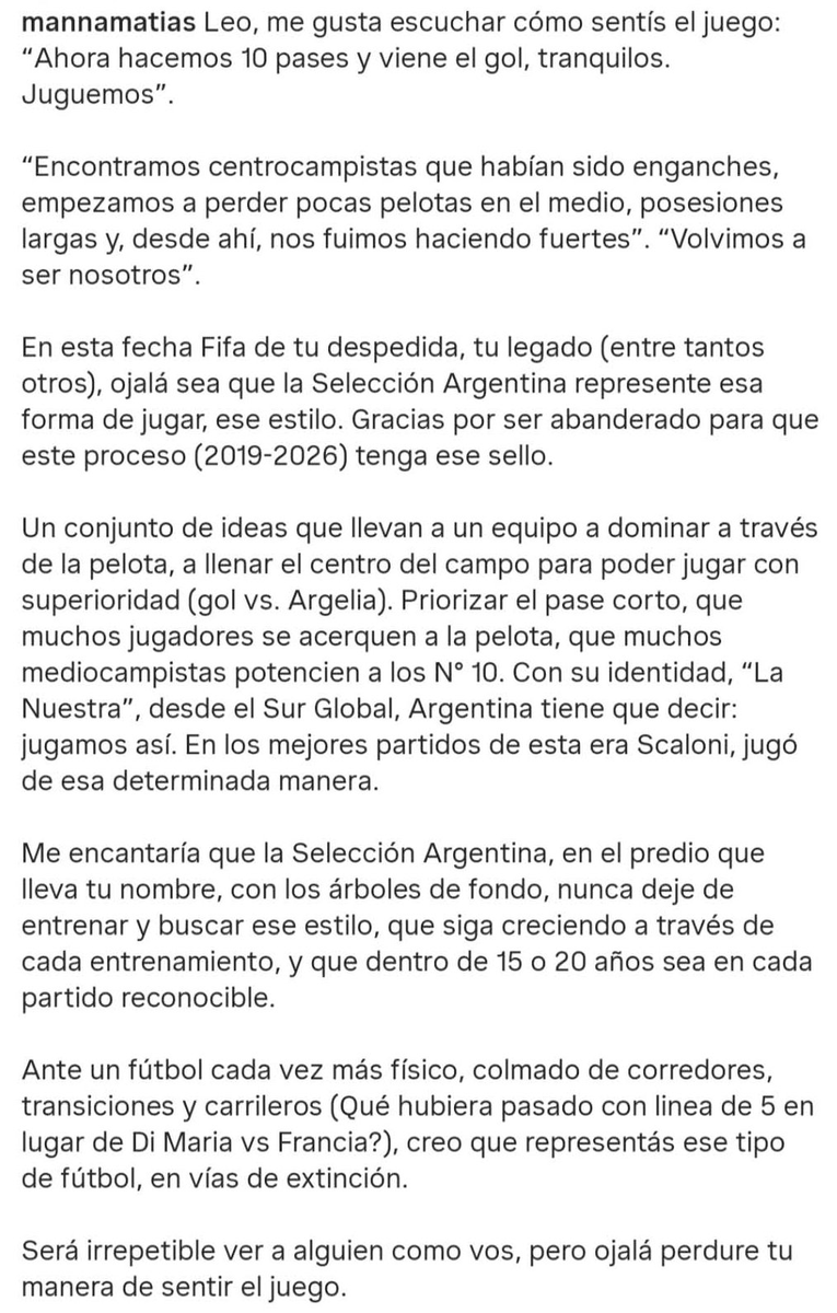 rparrottino's tweet photo. Lionel Messi, la selección argentina y “la nuestra”, por Matías Manna. https://t.co/DqqnVfBLeB