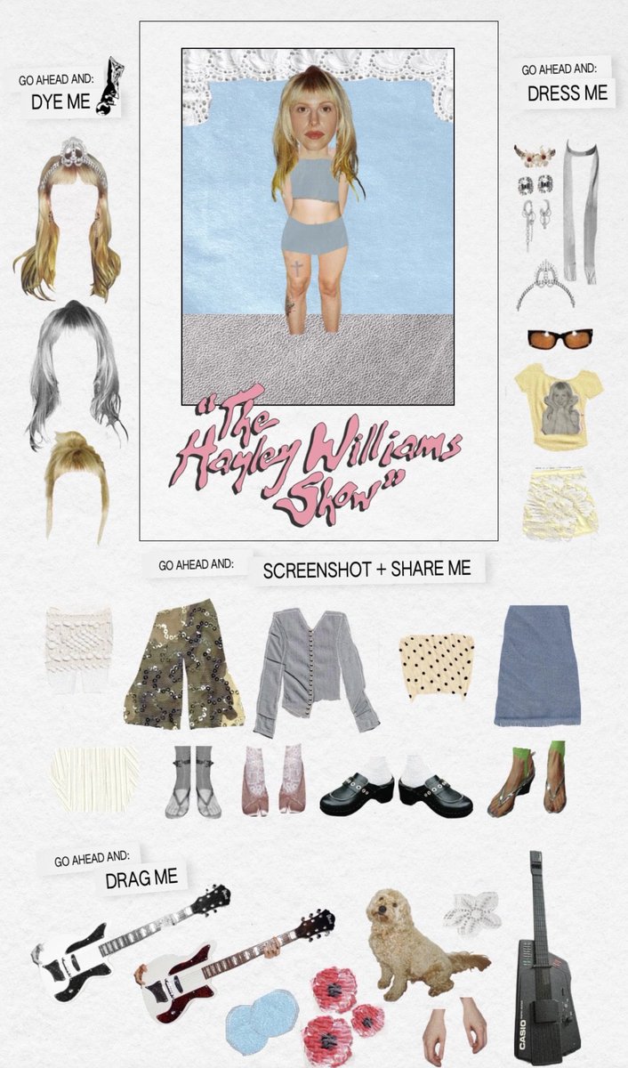 paramorebr's tweet photo. Hayley Williams acaba de disponibilizar um site em que você pode montar diferentes looks para ela, combinando roupas, cabelos e acessórios!https://t.co/bQscgsLcc5 👗 https://t.co/CEmjtlGMut