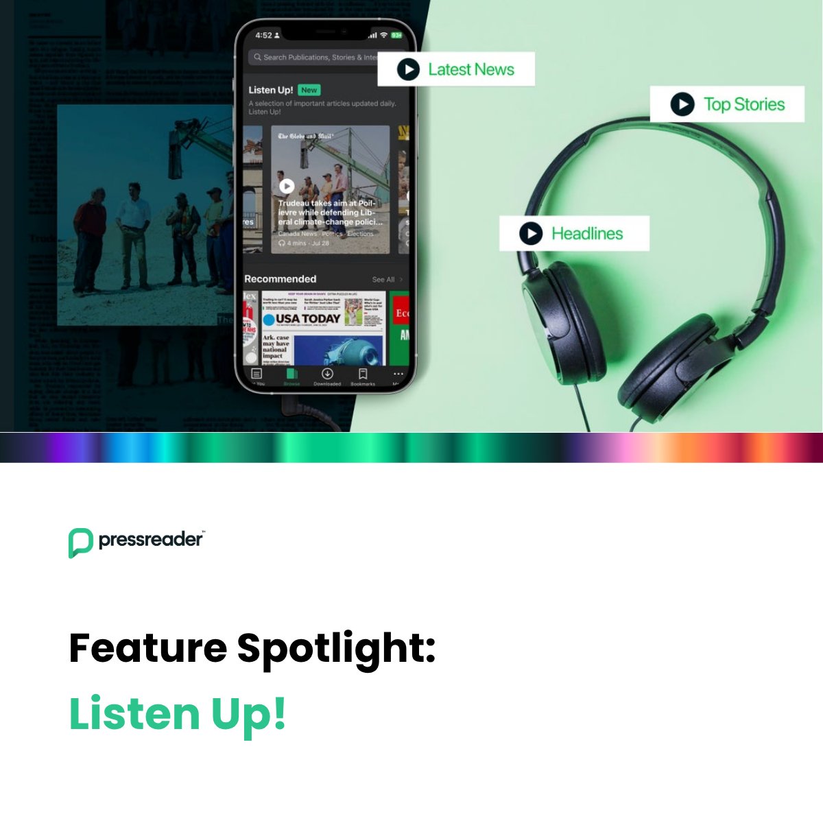 PressReader's tweet photo. People access content in different ways, and having options can make a meaningful difference.

This feature spotlight looks at Listen Up!, a tool that gives users another way to catch up on the day's top headlines and supports a more accessible experience. https://t.co/kglAb6nmwc