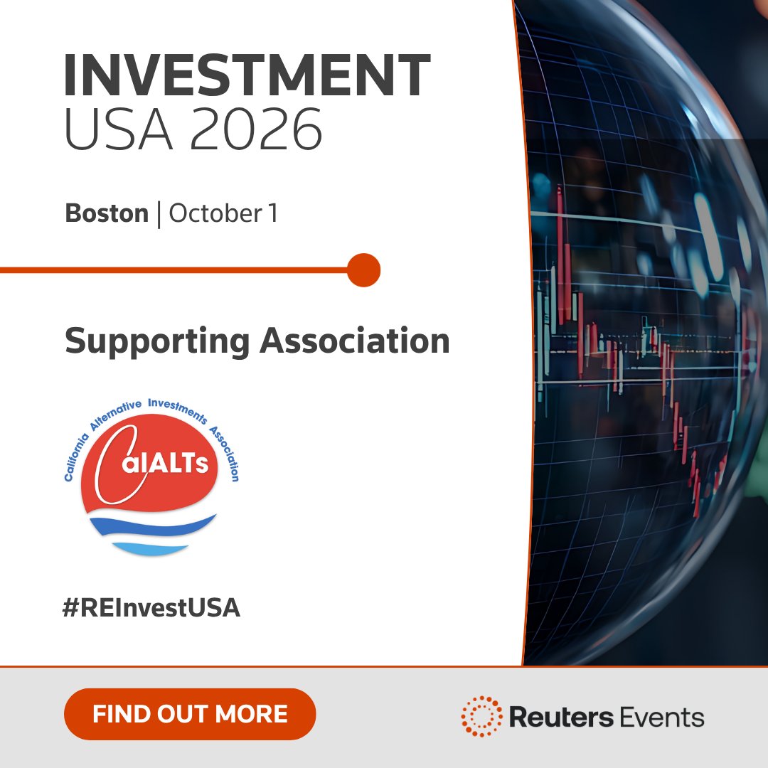 CalALTs's tweet photo. October 1, 2026 at the Mandarin Oriental, Boston join 200+ institutional investment leaders representing $5T+ in AUM at Investment USA 2026.

CalALTs members receive 15% Off with code IU26Partner15

Register today: https://t.co/86iNCqZqod

Reuters Events https://t.co/KUnr5Y4Lbk