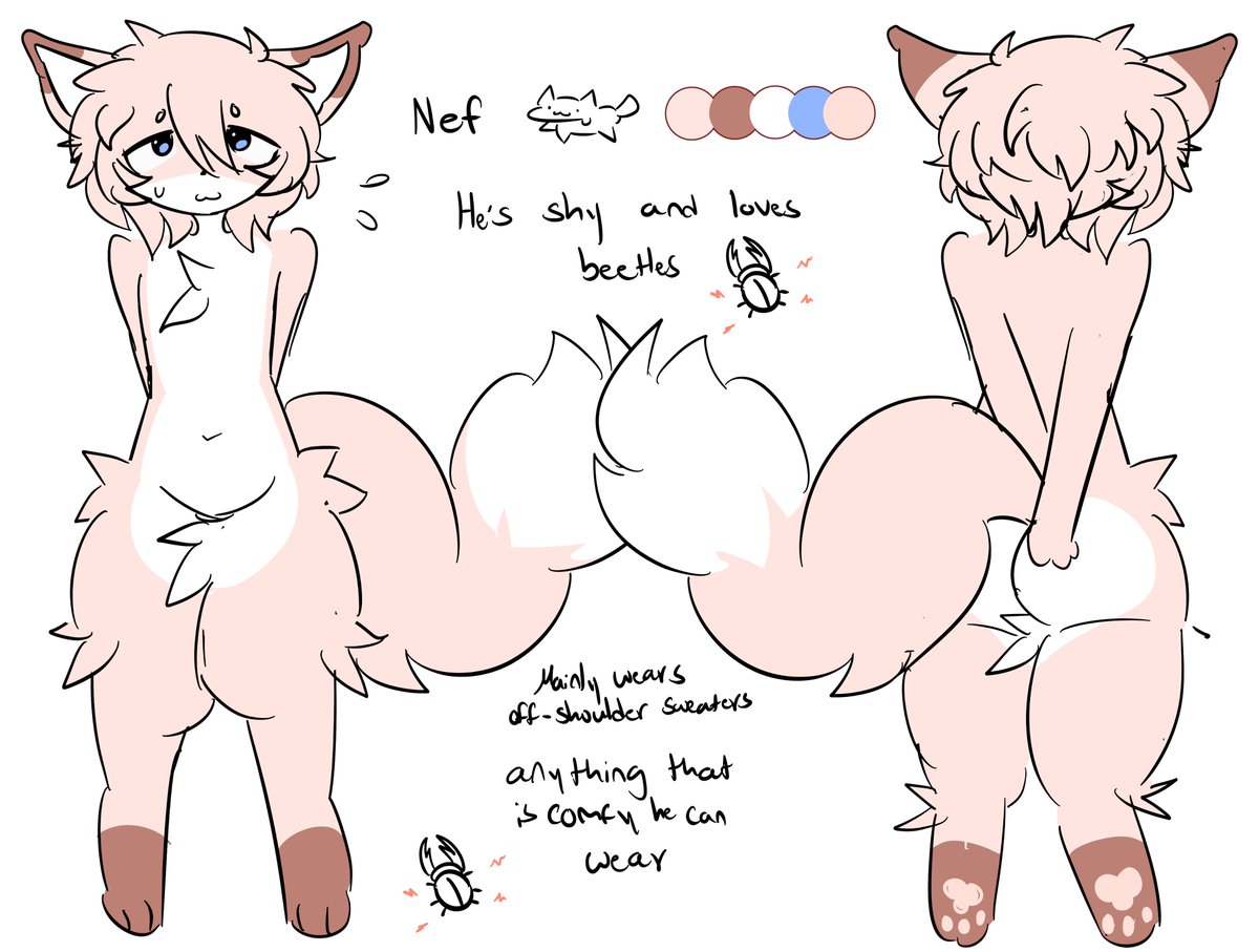 nefuu's tweet photo. nef reference sheet https://t.co/fUywzb0C7j