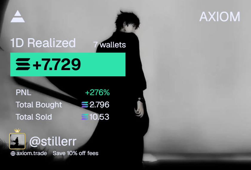 ItzStiller's tweet photo. I held a coin for over 6+ last night but it was worth it. 

Took my P on the way up

+7.7 sol https://t.co/wlm3W9fT2i