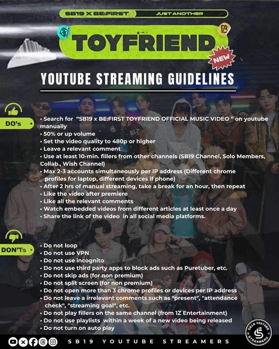 SB19YTStreamers's tweet photo. Stream smart, stay consistent, and make every single view count.

Let's lock in and keep the momentum strong, and take TOYFRIEND MV to the top! 🧸✨🔥

Check our quick guide for responsible streaming.  SLMT! Wag kalimutan na ikaw yung 'A!' 💙

SB19xBEFIRST TOYFRIEND MV
@SB19Official #SB19
#SB19xBEFIRST_TOYFRIEND