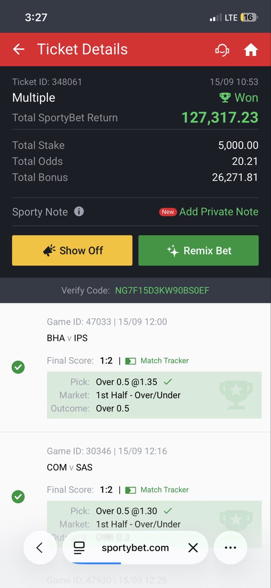 Adexmally3341's tweet photo. Boooooooom 💥 jor, my first 10 selection 
Congratulations to me and big thanks to @billionaire_eze https://t.co/r3XRACFBNZ