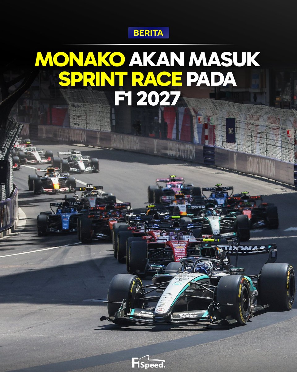 f1speed_indo's tweet photo. Untuk F1 musim 2027, jumlah Sprint Race akan bertambah dari enam menjadi 10 balapan. Melansir dari AutoRacer, berikut kemungkinan besarnya:

🇧🇭 Bahrain
🇦🇺 Australia
🇯🇵 Jepang
🇨🇦 Kanada
🇲🇨 MONAKO
🇬🇧 Inggris
🇮🇹 Monza
🇧🇷 Brasil
🇶🇦 Qatar
🇦🇪 Abu Dhabi

MONAKO... F1 nyawit ini. https://t.co/lCnp0S9RF6
