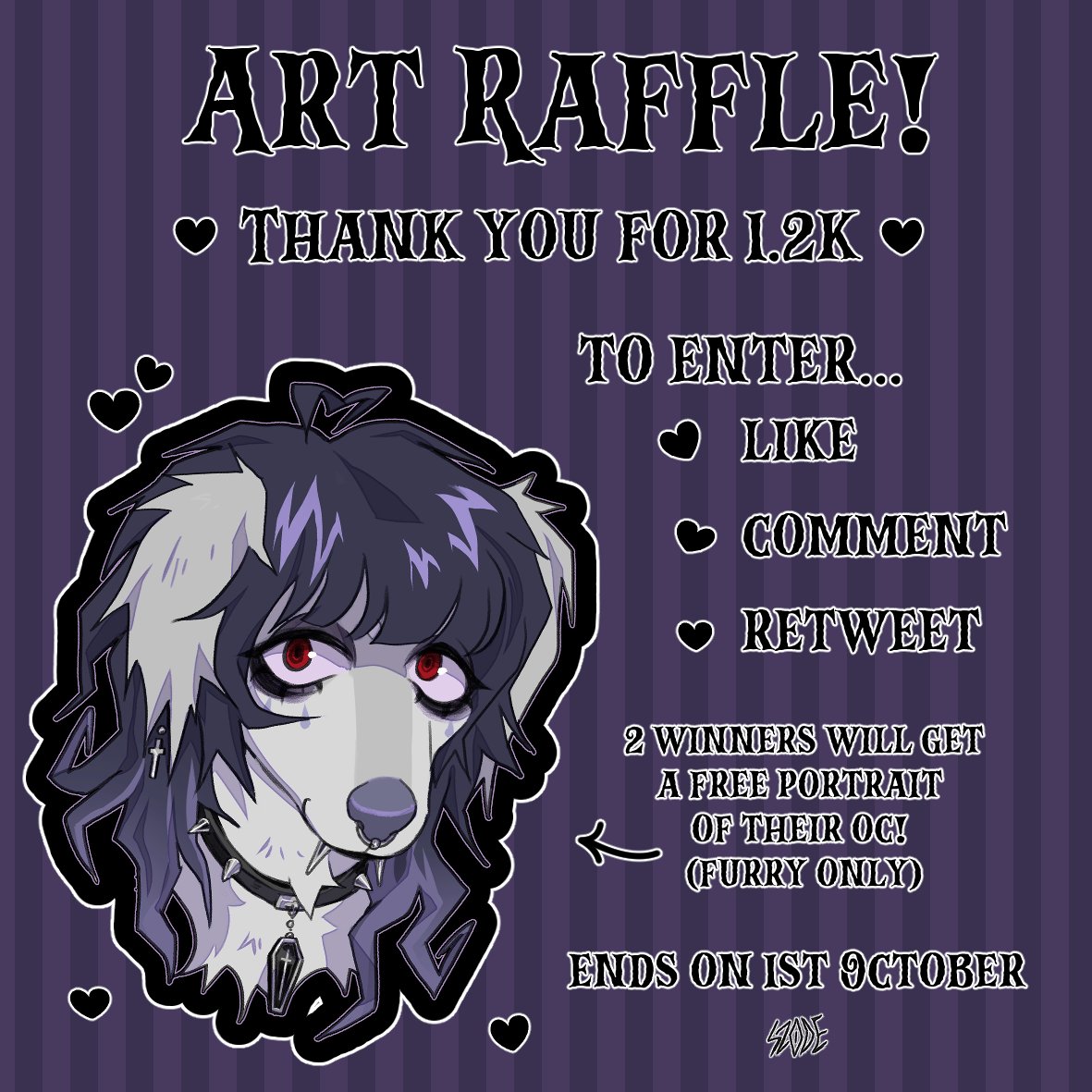 szodepsinka's tweet photo. 🩶 ART RAFFLE 🩶

Thank you so much for your support!! Im truly honored to have so many of you here. 

To join, all u have to do is:
♡ Like
♡ Retweet
♡ Comment your favourite fruit

2 winners will get a headshot drawing of their oc!
Ends on 1st October
Good luck everybody! 🩶 https://t.co/bM0KBfelw1
