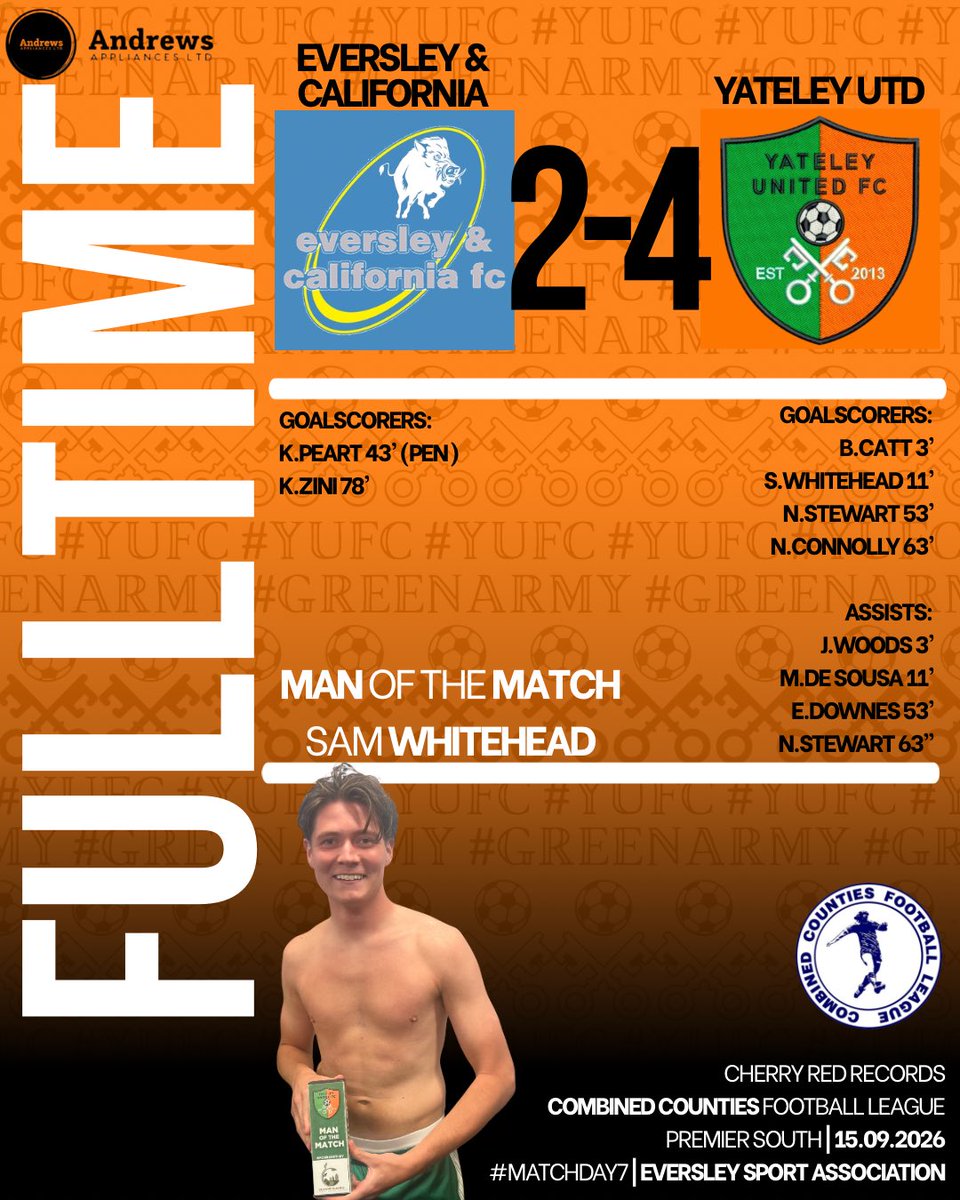YateleyUtdFC's tweet photo. Fulltime Result

Derby day wins always hit the spot 💚

#YUFC 🗝️ #GreenArmy 🟢 #UnitedForTheCommunity 🟠 https://t.co/lZZ4HAfGme
