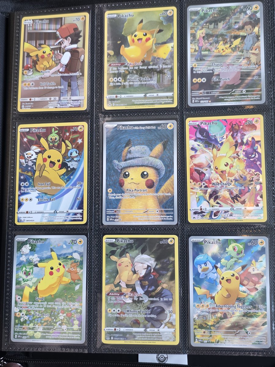 VeronicaStarTCG's tweet photo. The Pikachu collection keeps growing ⚡️💛
Another page filled and I’m definitely not stopping anytime soon 😂

Which Pikachu are you picking from this page? 👀

#PokemonTCG #Pikachu #PokemonCards #PokemonCollector
@JohnnyMize8 https://t.co/mHV1qZO7nE