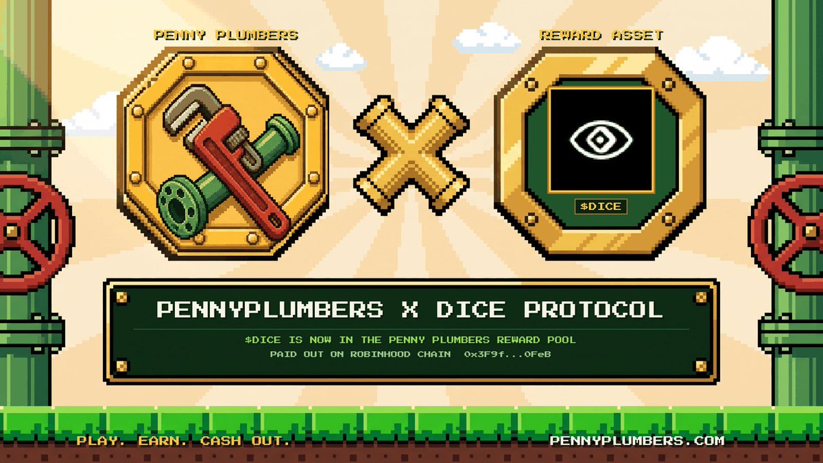 PennyPlumbers's tweet photo. $DICE is in the Penny Plumbers reward pool.
Smash blocks. Bank minutes. Get paid in $DICE at the 24h settle.
10 min free a day. Paid time is what earns.
https://t.co/rwwN7KMyDj https://t.co/GNtoKGVa3F