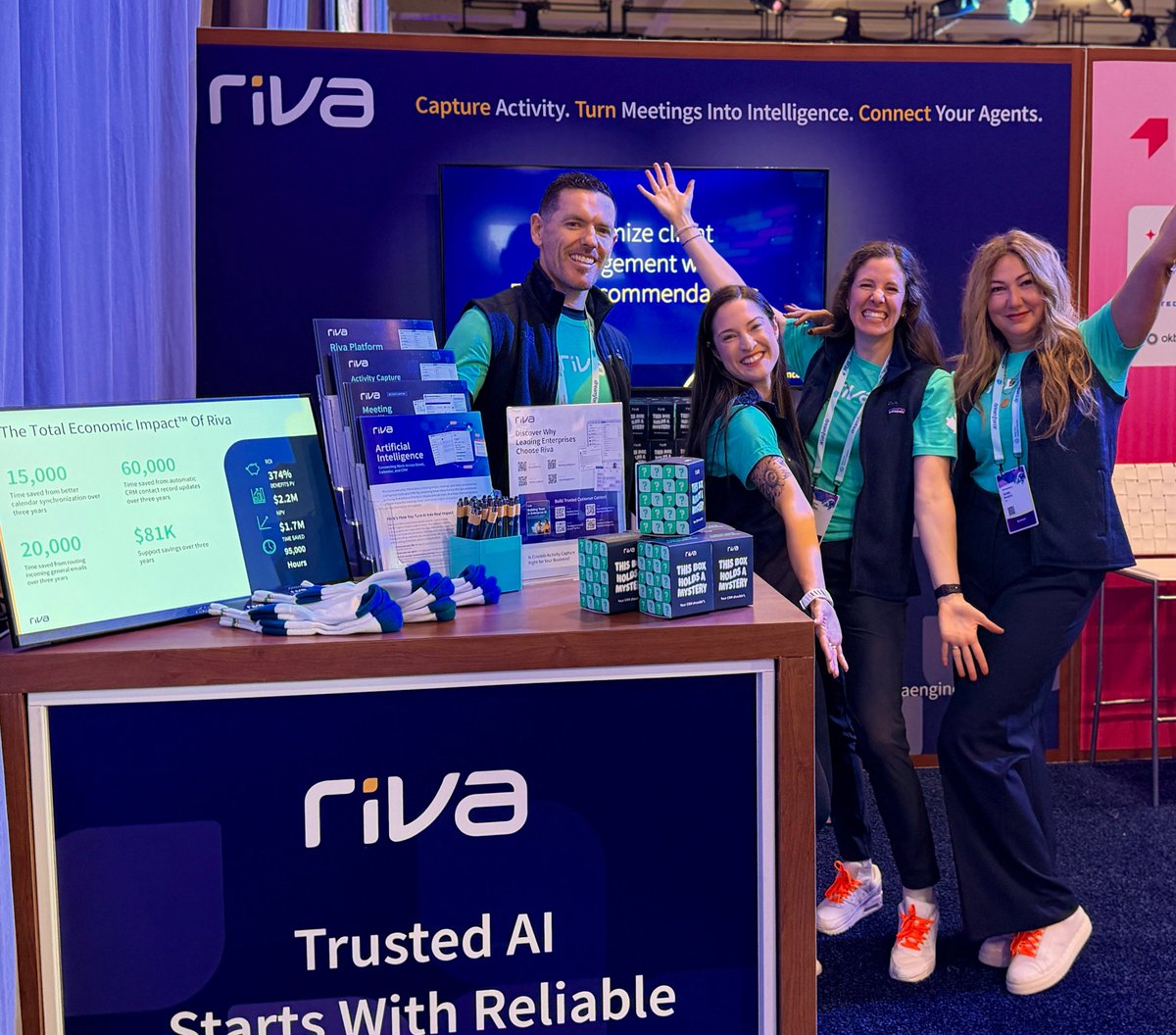 rivaengine's tweet photo. Meet #TeamRiva at #Dreamforce 2026 🚀

Salesforce has announced AIforce, bringing #Salesforce data and workflows into everyday AI tools. Riva helps by turning client context into the trusted CRM intelligence AI tools need.

Come say hi or book a meeting:
https://t.co/NyrOiXAlVN https://t.co/TG8XYe5FAp