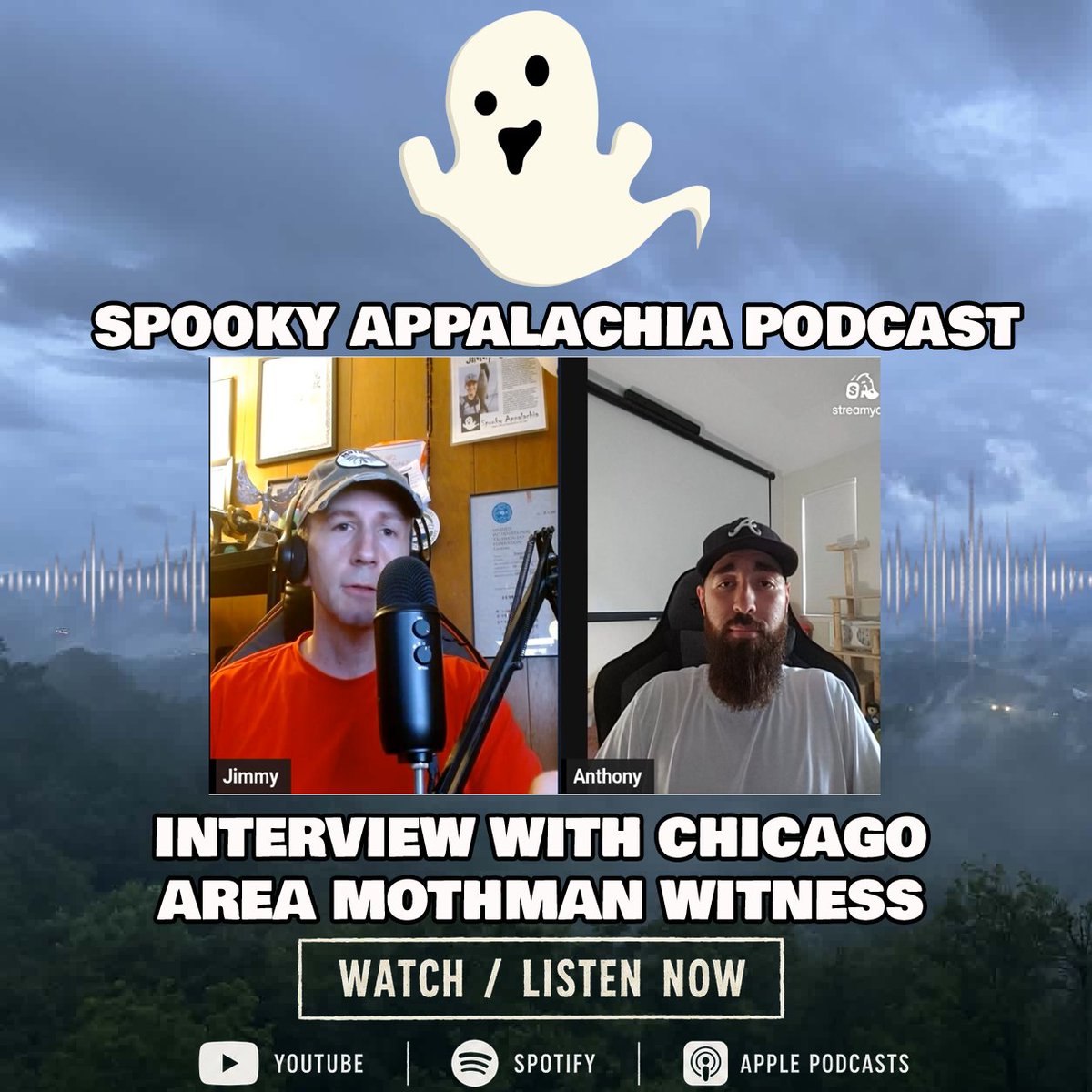 SpookyAppalach1's tweet photo. We've got a brand new episode of Spooky Appalachia out now!
I interviewed a witness who saw a winged creature in the Chicago area a few years ago. Come hear his story on YouTube or your favorite podcast platform!
#SpookyAppalachia #Cryptid #Chicago #CryptidStories https://t.co/biNLSrtOAK