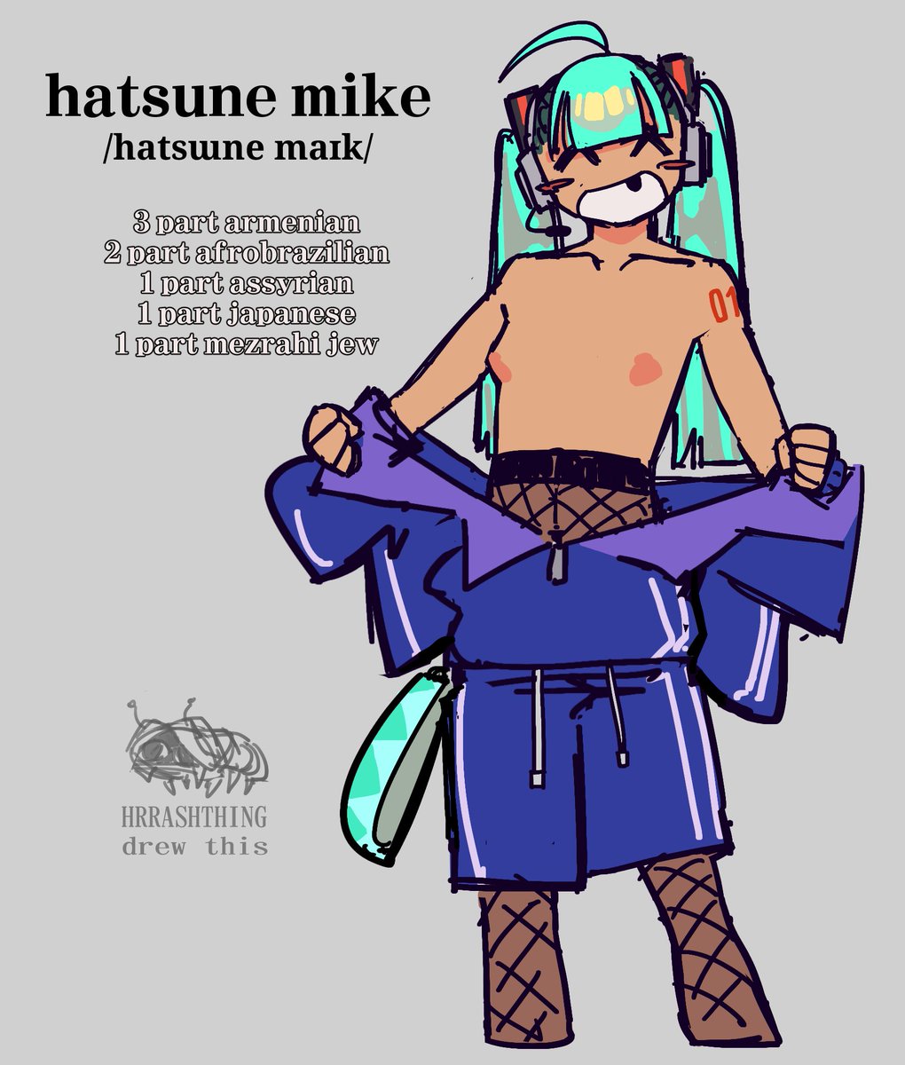 HRRASHTHING's tweet photo. miku design i randomly thought of today https://t.co/Rlwz0DVvfN