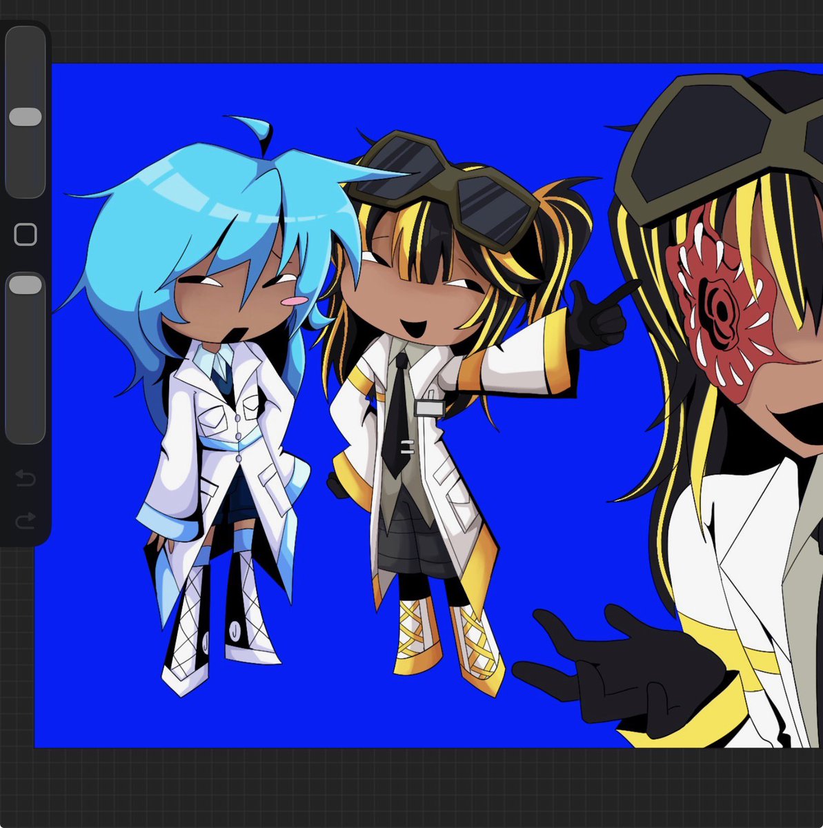 JunkoTheSilly's tweet photo. Wip!!!
Dude I need to finish this but I also need to finish my assignment ughhh I hate this 

Also don’t mind how the background is bright blue I’m gonna change that it’s just placeholder 😿
#Art #DigitalArt #Oc https://t.co/nFbsQpuJ8g