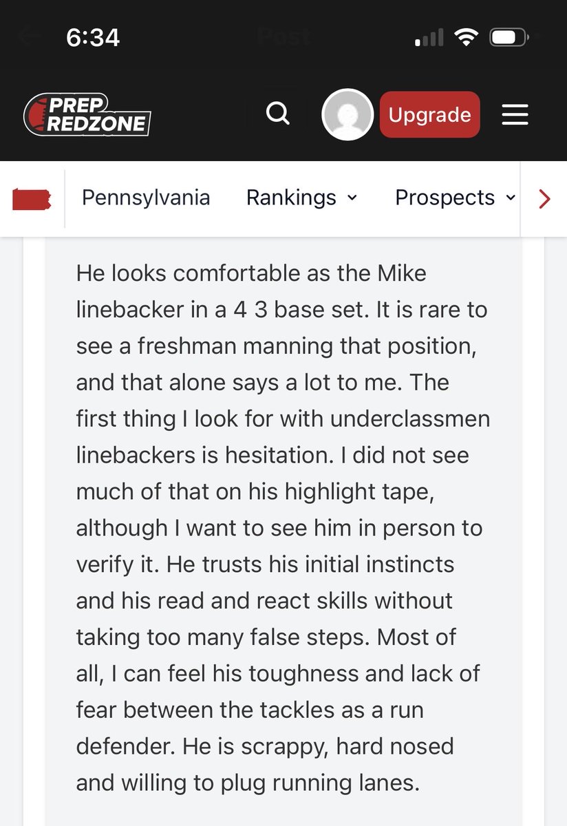 ColtonSchwoyer's tweet photo. Thank you @PRZVicCastillo for the write up.  Looking forward to having you out to Owen J Roberts for a live game.
@PrepRedzonePA https://t.co/FkBtHE7aOk