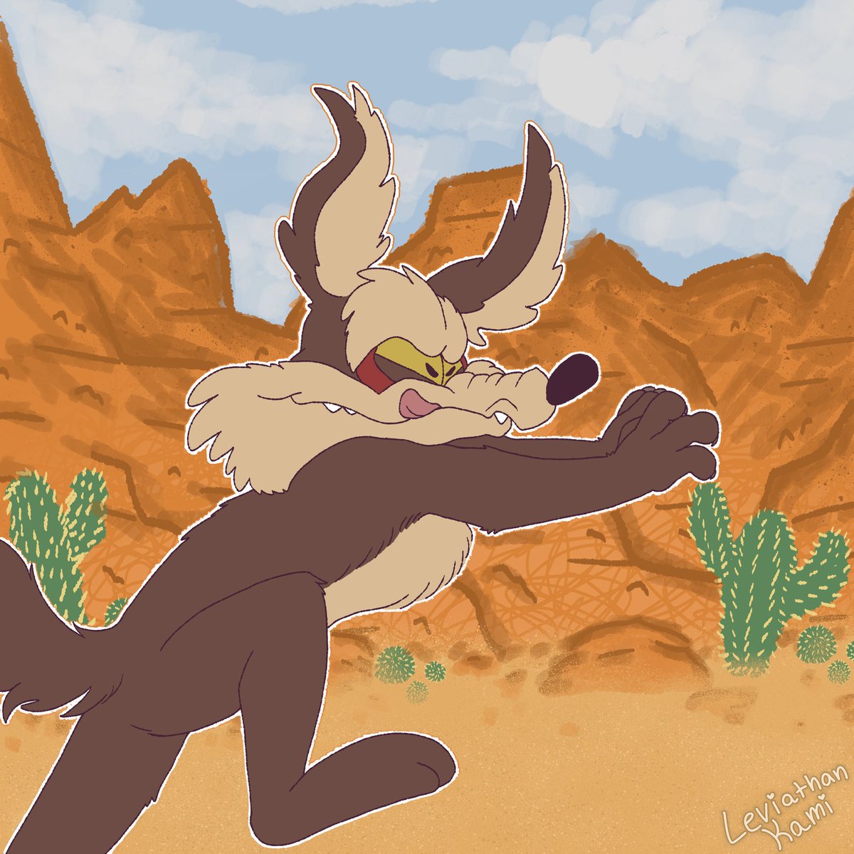 leviathankami's tweet photo. Coyote🍽️🍗
#looneytunes #wileecoyote #coyotevsacme https://t.co/yiAXtXLpQ5