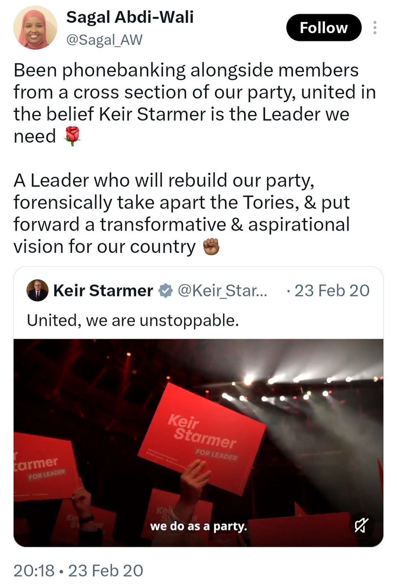 IsmailYSyed's tweet photo. @Sagal_AW Sagal Abdi-Wali is as refugee-washing Zionist—who stayed loyal* to — Zionist genocidaire Starmer as leader of genocide-backing #Labour Party. She is genocide-complicit who refused to condemn Labour’s genocide. 
A vote for Sagal is vote for Starmer 
#VoteGreen #VoteZack 
* See👇 https://t.co/2abgEnfPhK