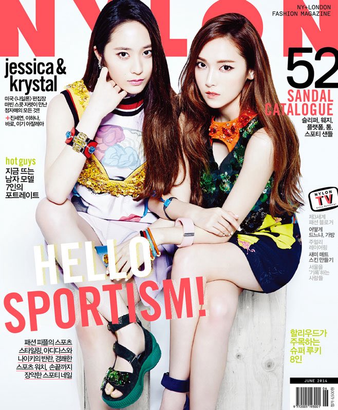 narshazone's tweet photo. — f(x)’s Krystal &amp; SNSD’s Jessica for NYLON (2014) https://t.co/6oRsre27LH
