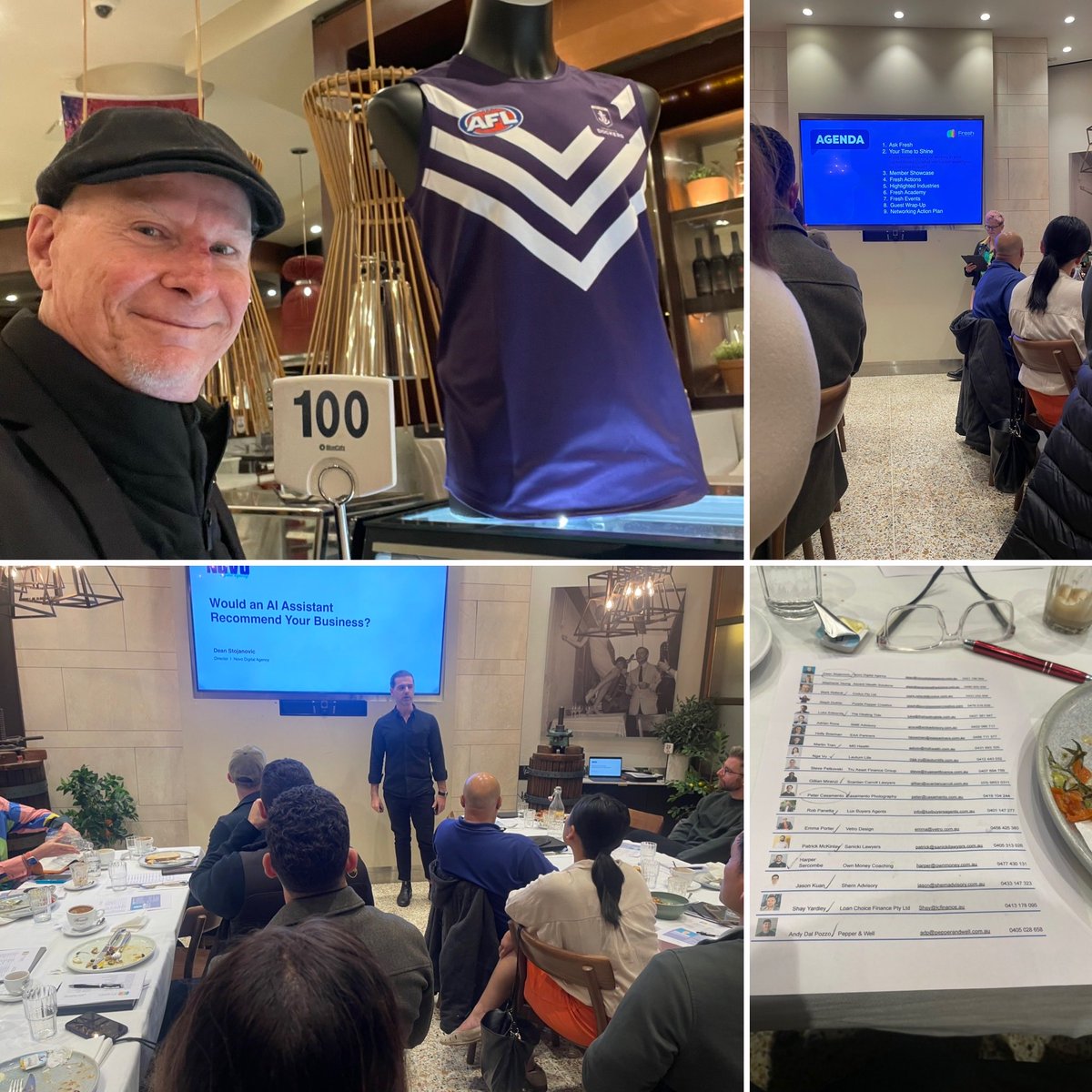 SteveHubba's tweet photo. Getting fresh at Brunetti Classico Carlton 💐☕️🍳⚓️ #freshnetworking #supportlocal https://t.co/C60B1xRFmX